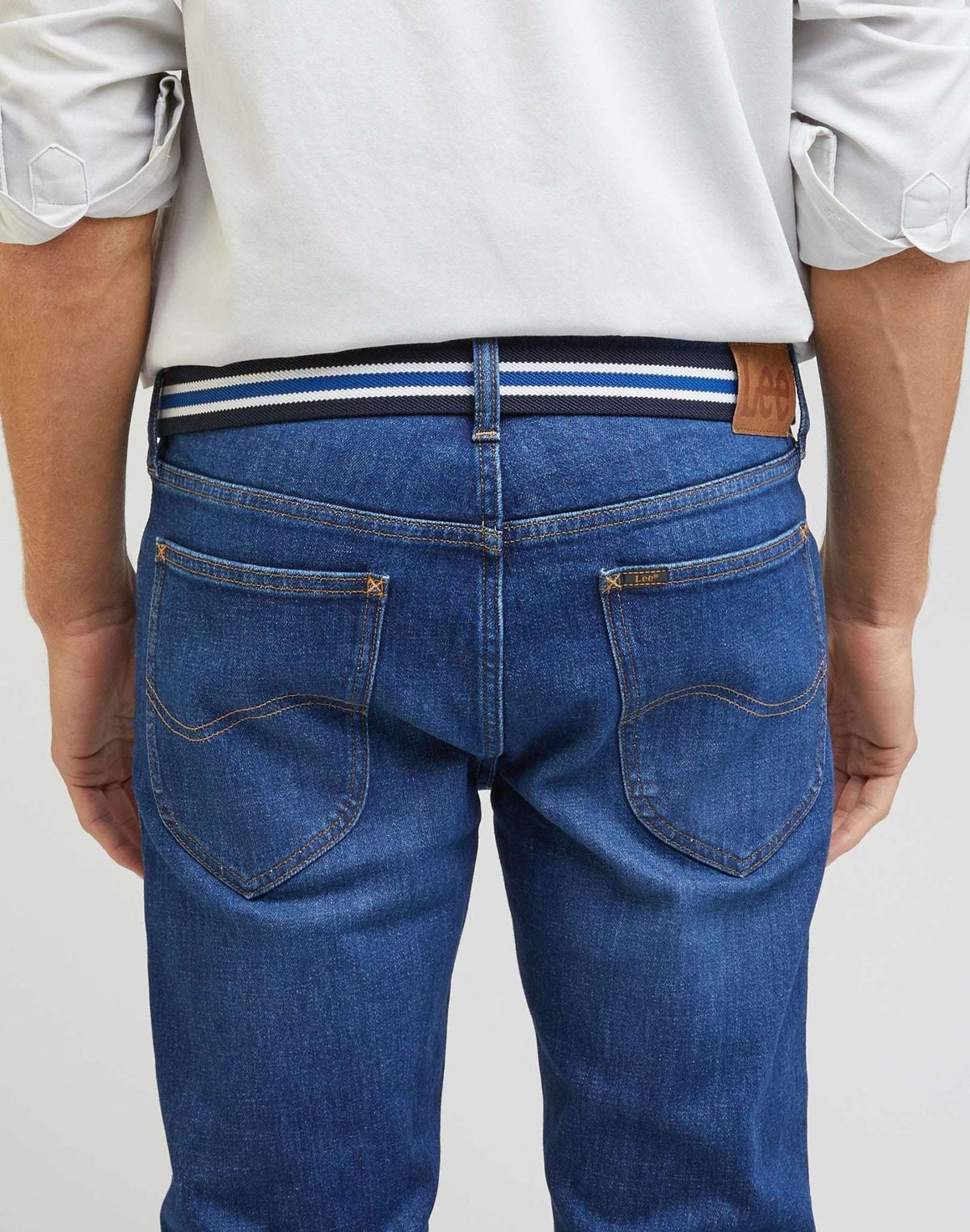 Striped Webbing Belt in Sky Captain - LEE Schweiz