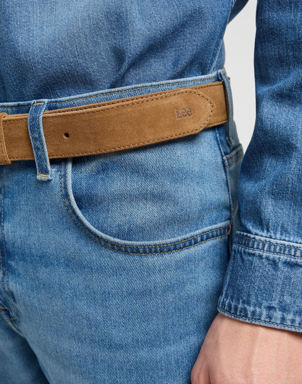 Suede Belt in Khaki - LEE Schweiz