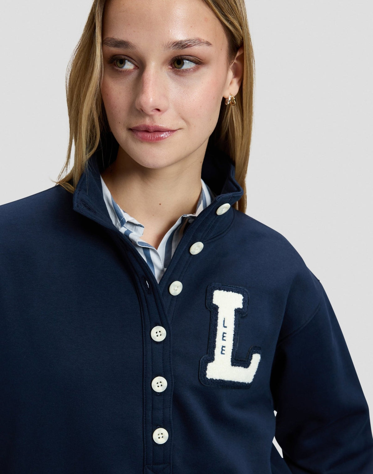 Sweatshirt Popover in Rivet Navy - LEE Schweiz