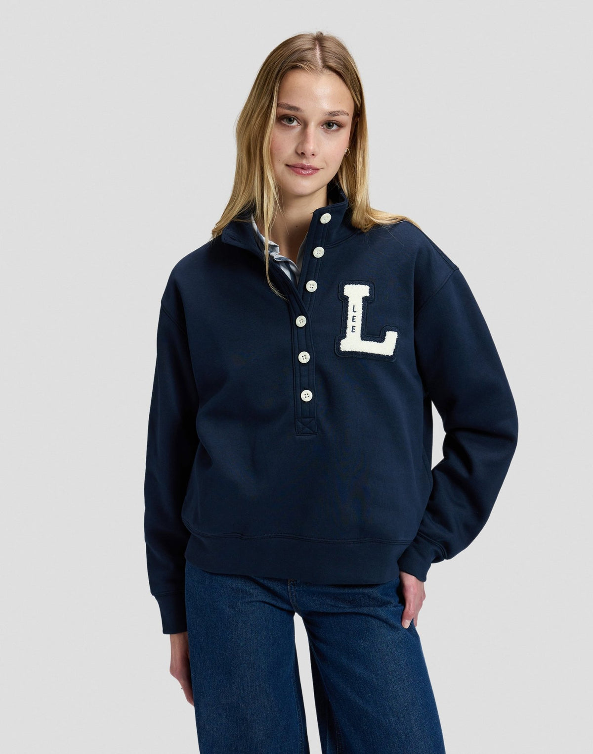 Sweatshirt Popover in Rivet Navy - LEE Schweiz