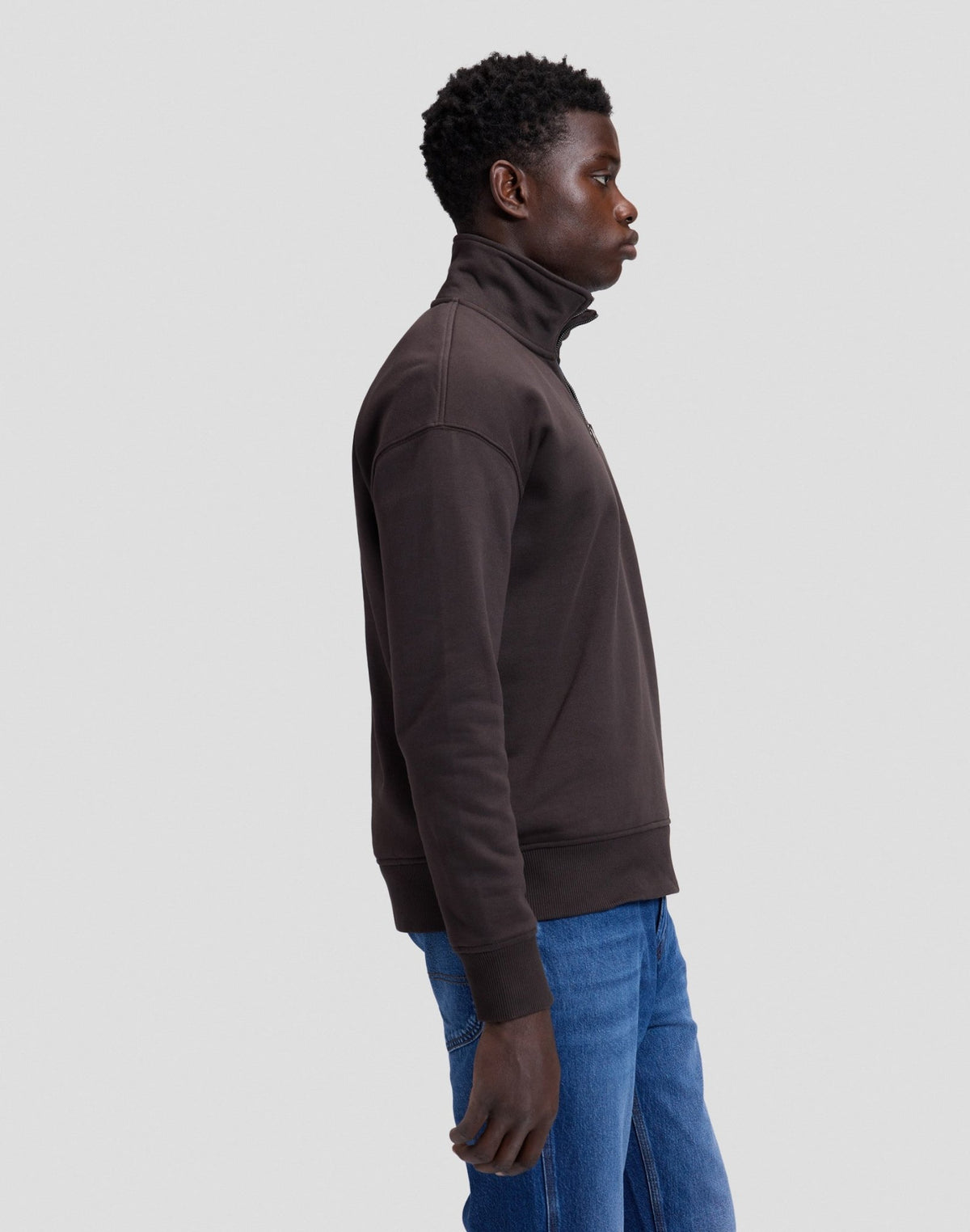 Sweatshirt Workwear Half Zip in Chocolate Torte - LEE Schweiz