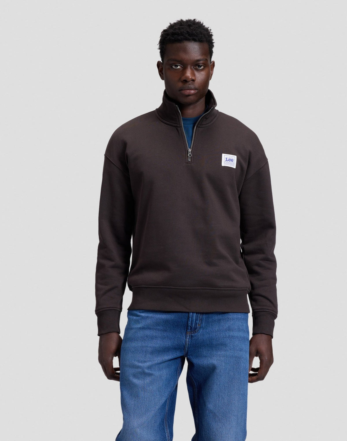 Sweatshirt Workwear Half Zip in Chocolate Torte - LEE Schweiz
