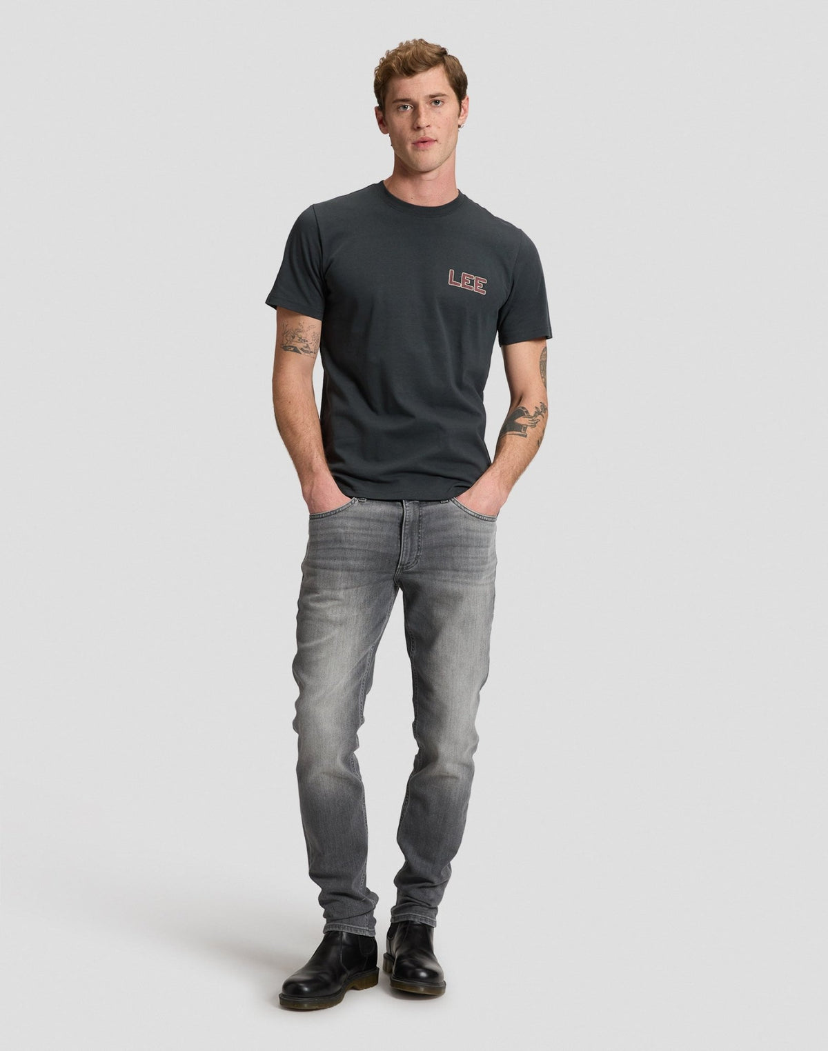 T-Shirt Lee Varsity in Washed Black - LEE Schweiz