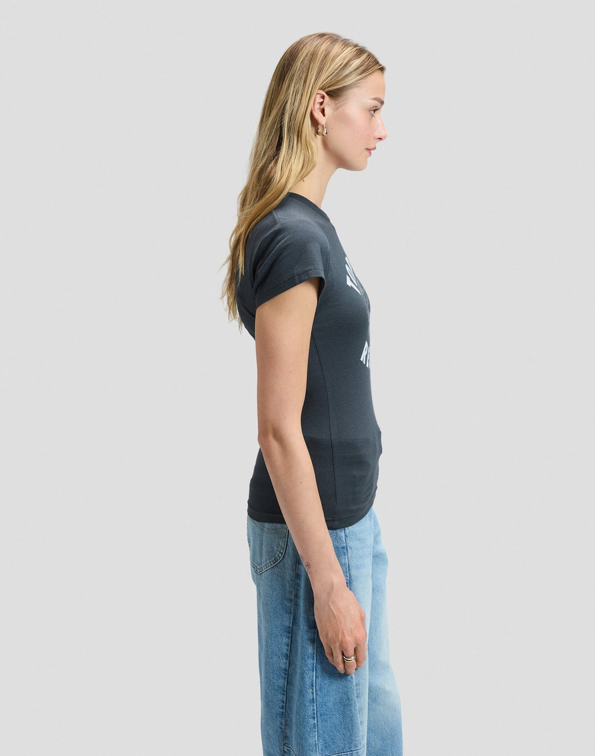 T-Shirt Record in Washed Black - LEE Schweiz
