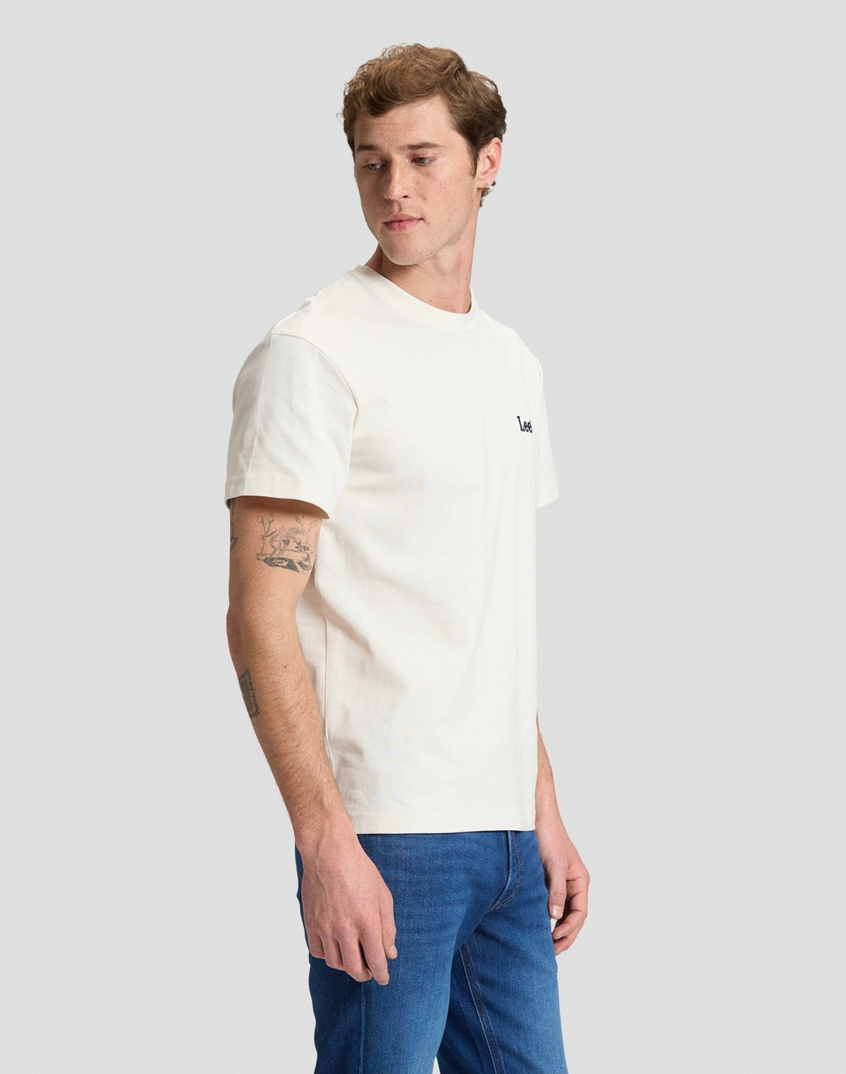 T-Shirt Small Logo in Ecru - LEE Schweiz