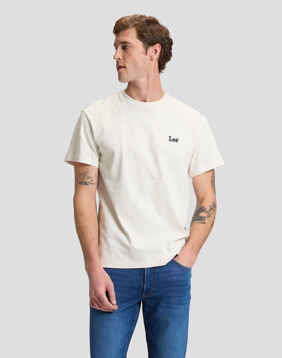 T-Shirt Small Logo in Ecru - LEE Schweiz
