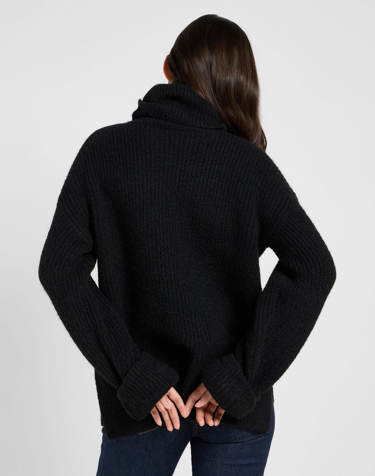 Wide Cuff Turtle Neck in Unionall Black - LEE Schweiz