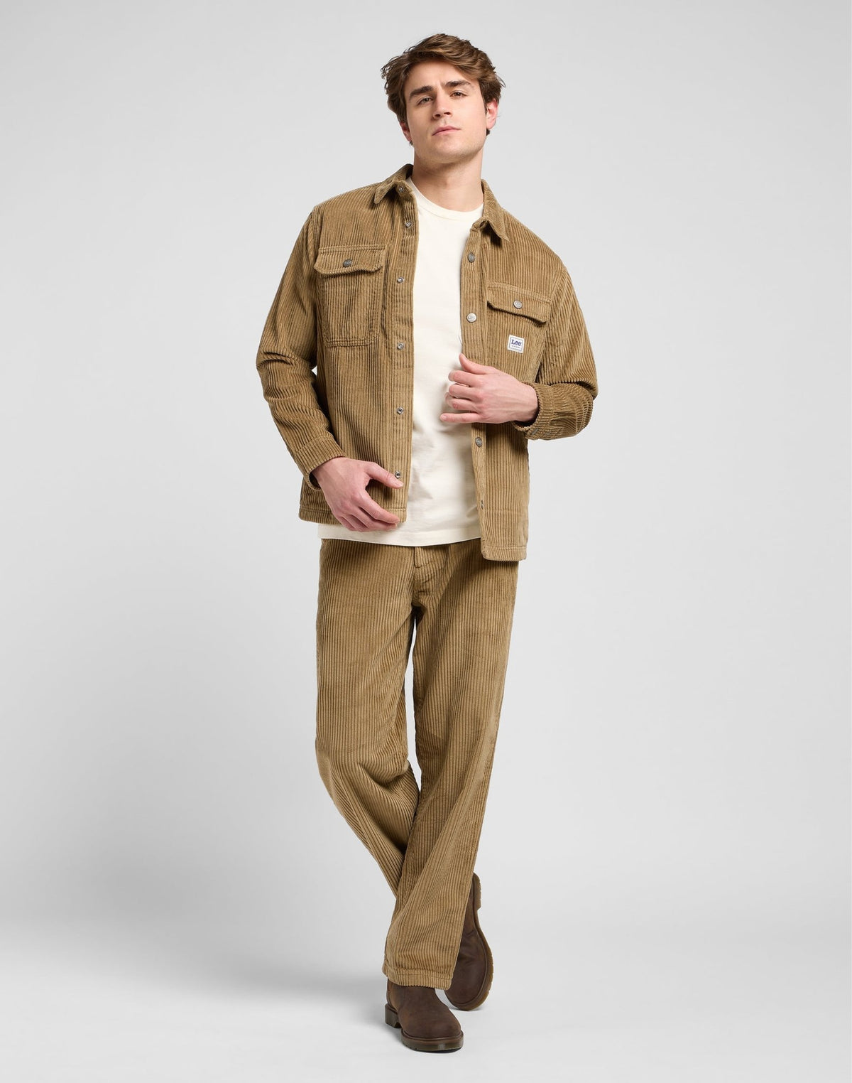Workwear Overshirt in Dark Khaki - LEE Schweiz