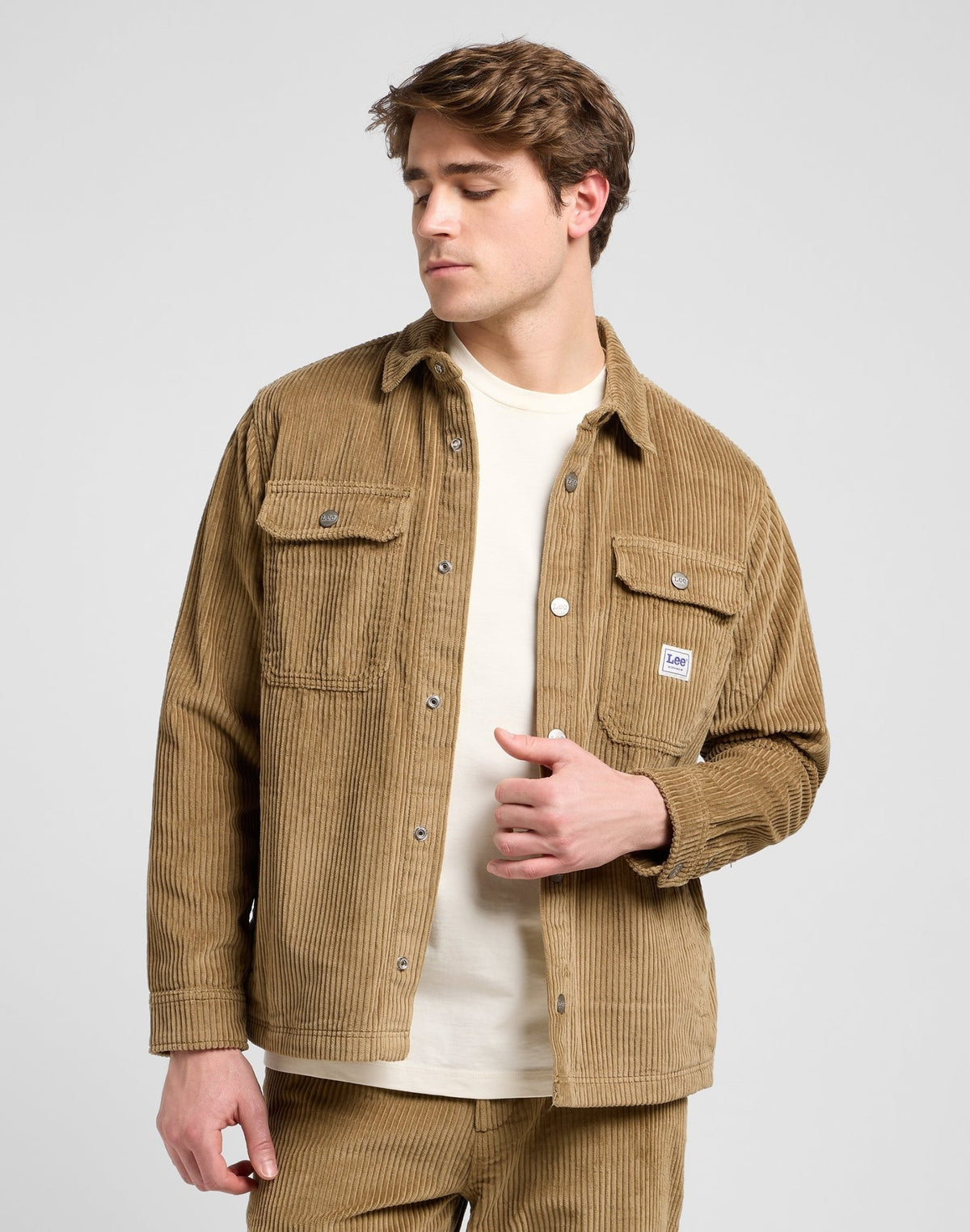 Workwear Overshirt in Dark Khaki - LEE Schweiz