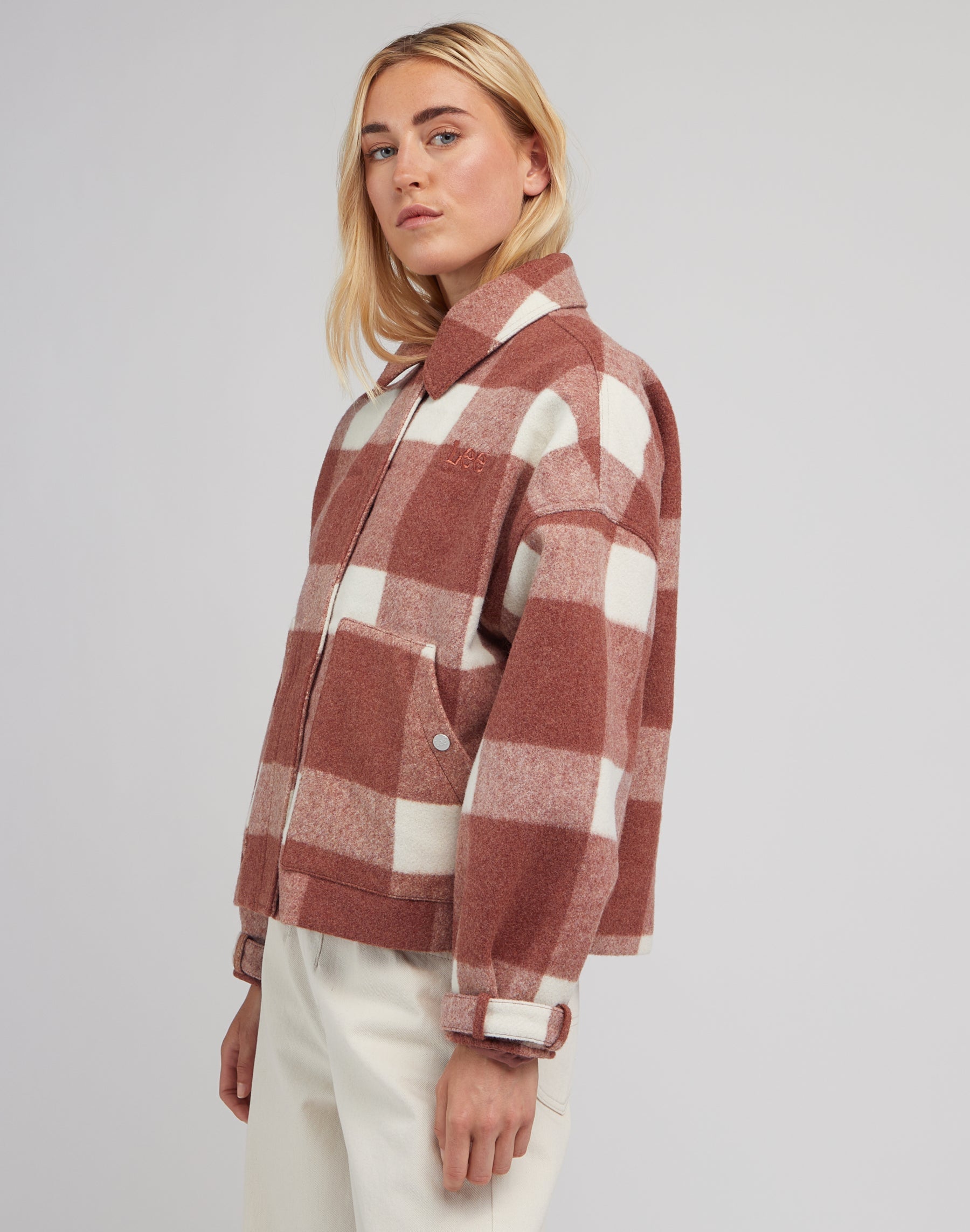 Wool Jacket in Ruby Cocoa