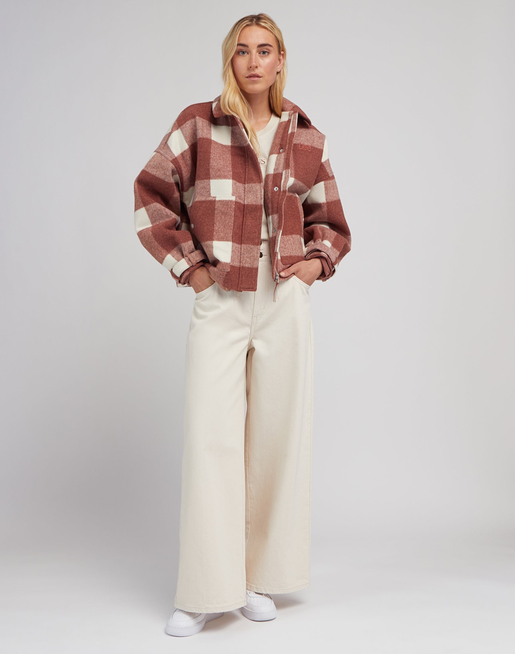 Wool Jacket in Ruby Cocoa