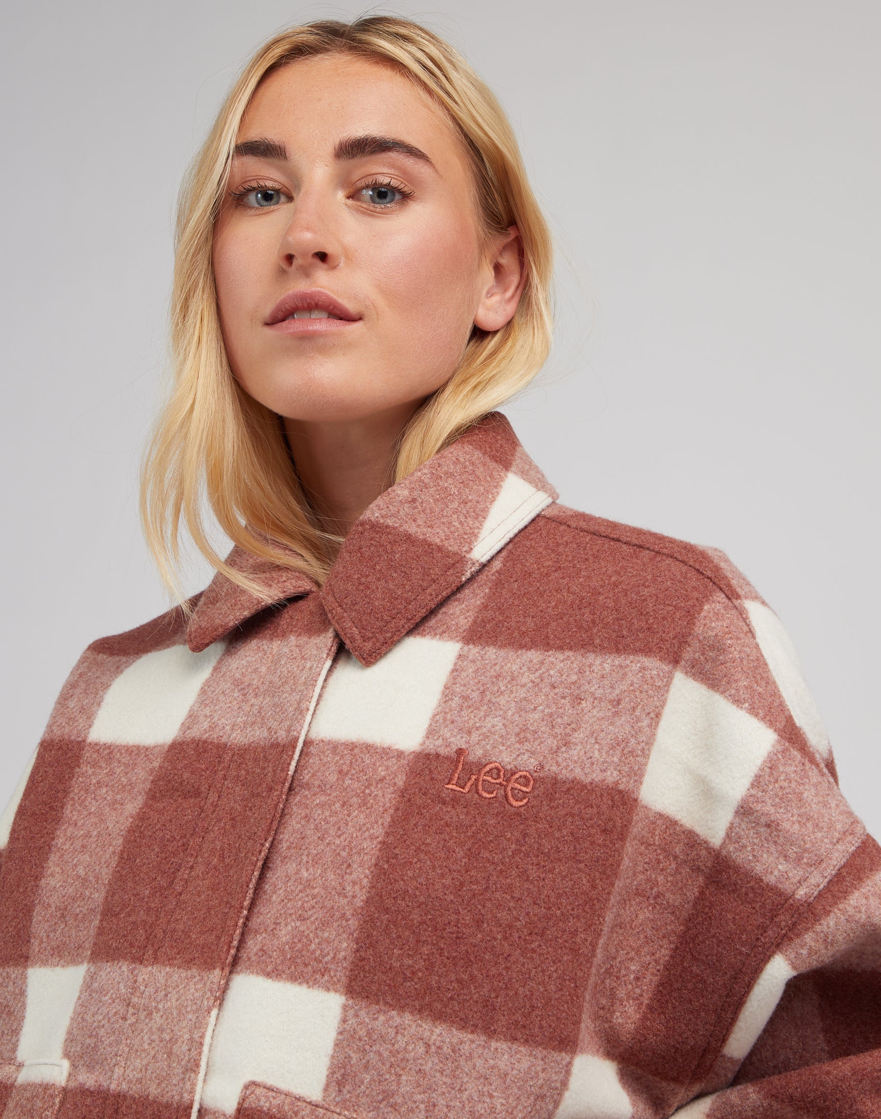 Wool Jacket in Ruby Cocoa