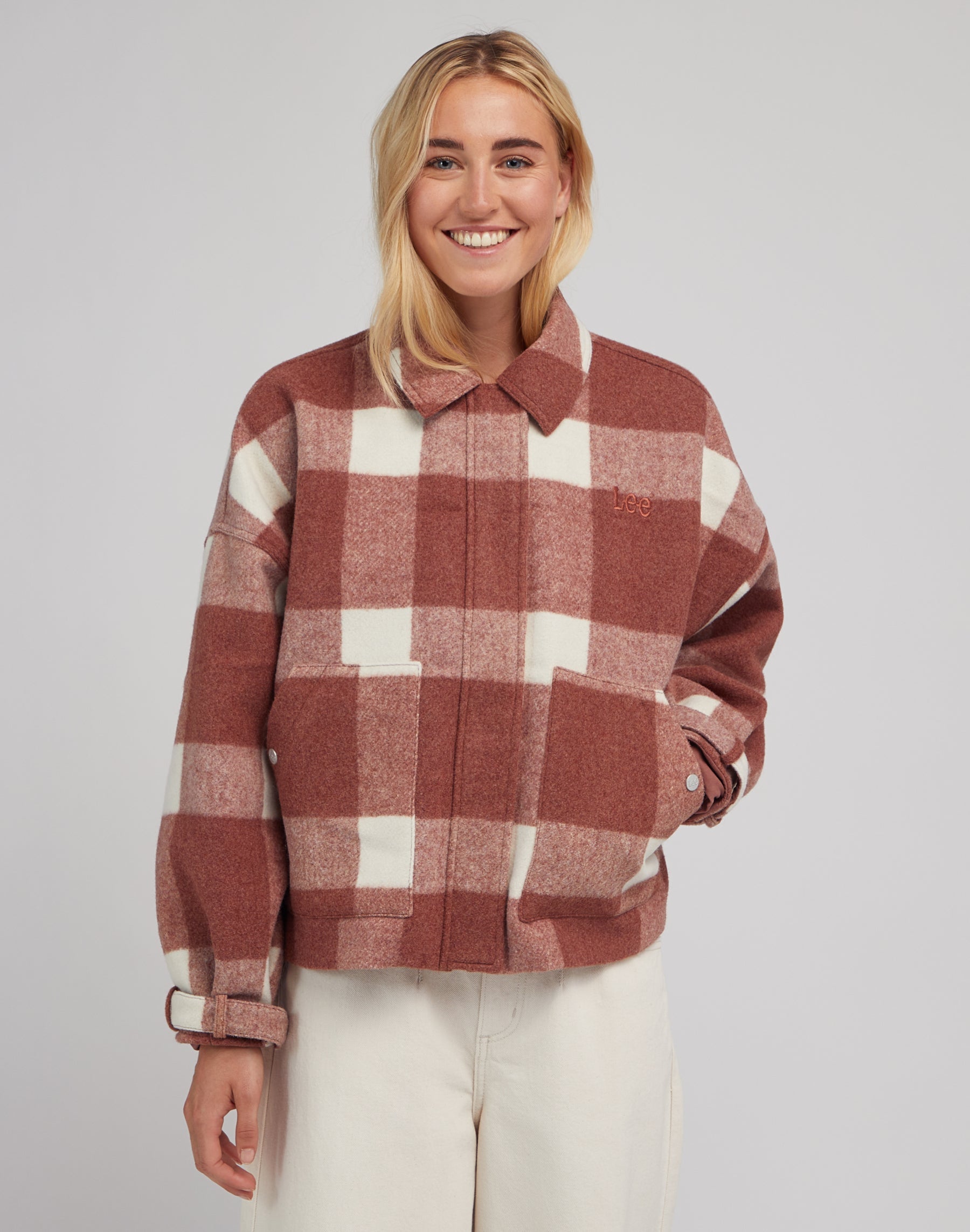 Wool Jacket in Ruby Cocoa