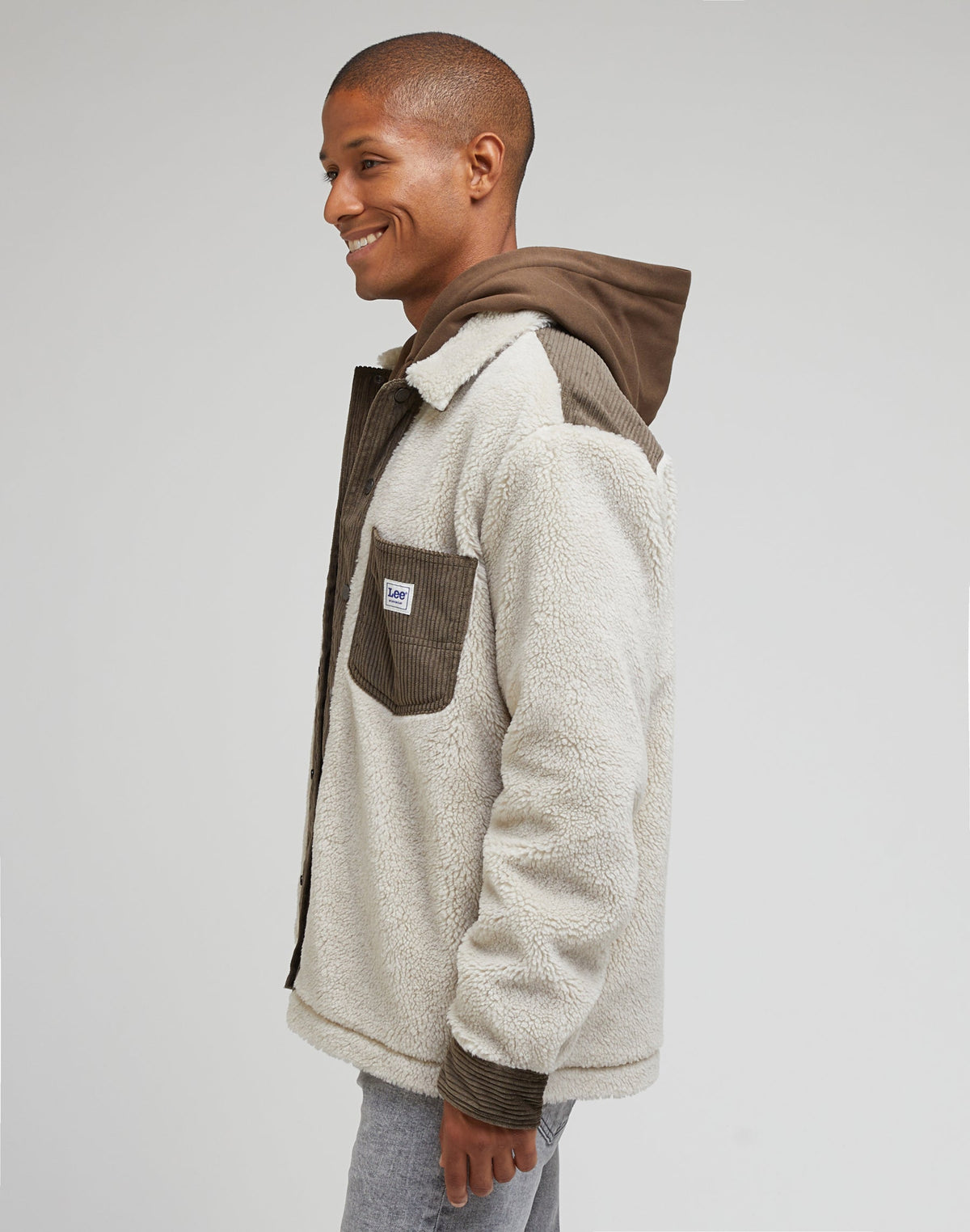 Sherpa Overshirt in Ecru