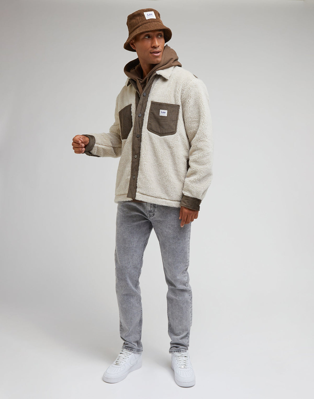 Sherpa Overshirt in Ecru
