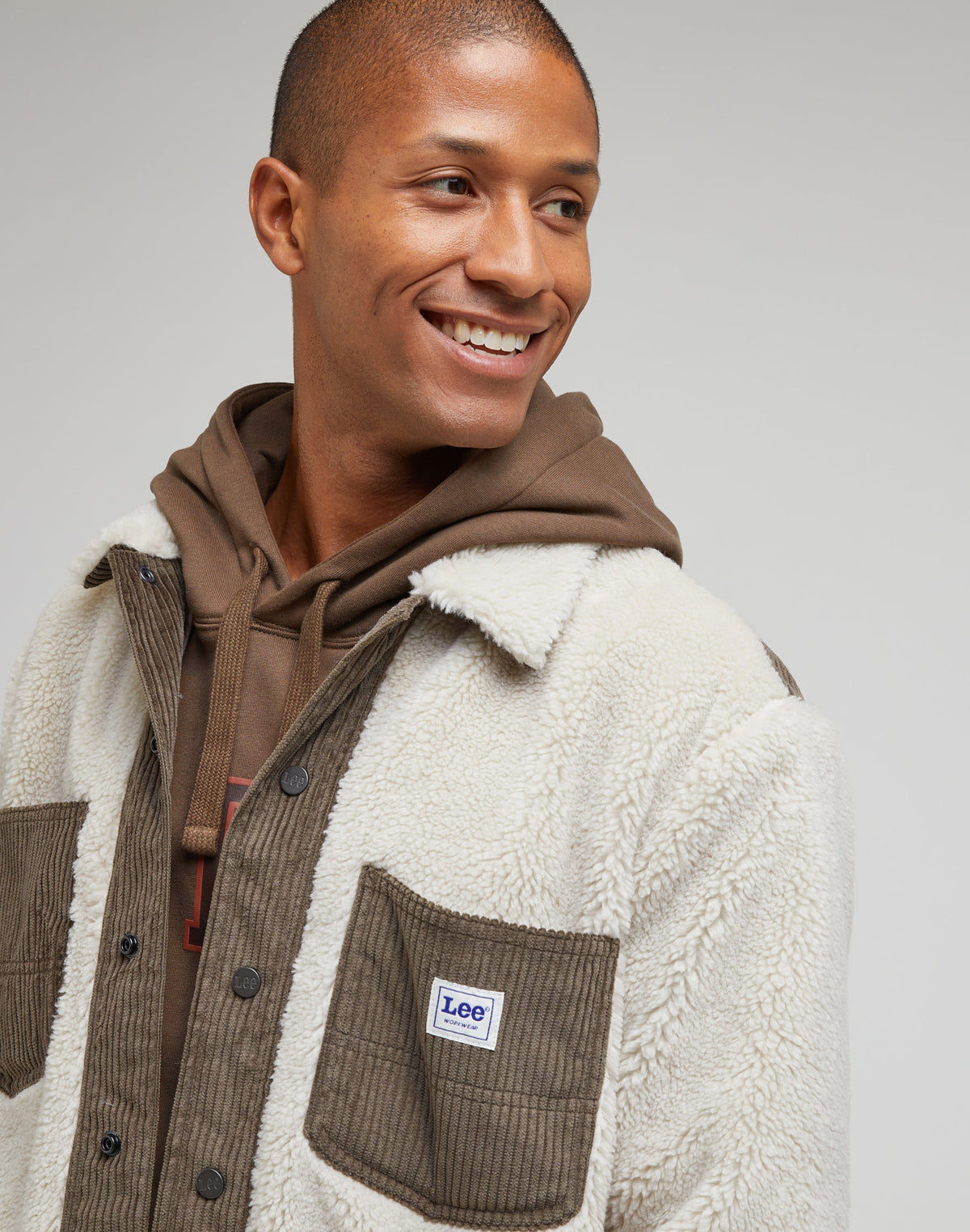 Sherpa Overshirt in Ecru