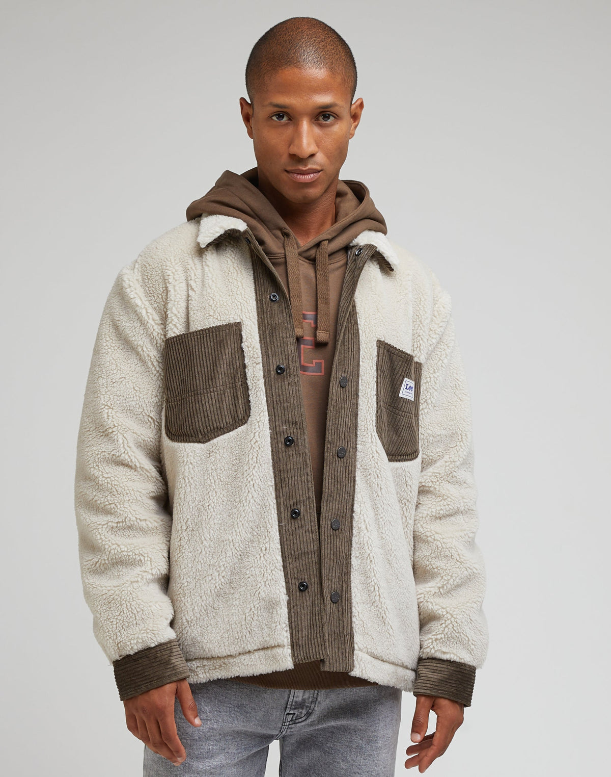 Sherpa Overshirt in Ecru