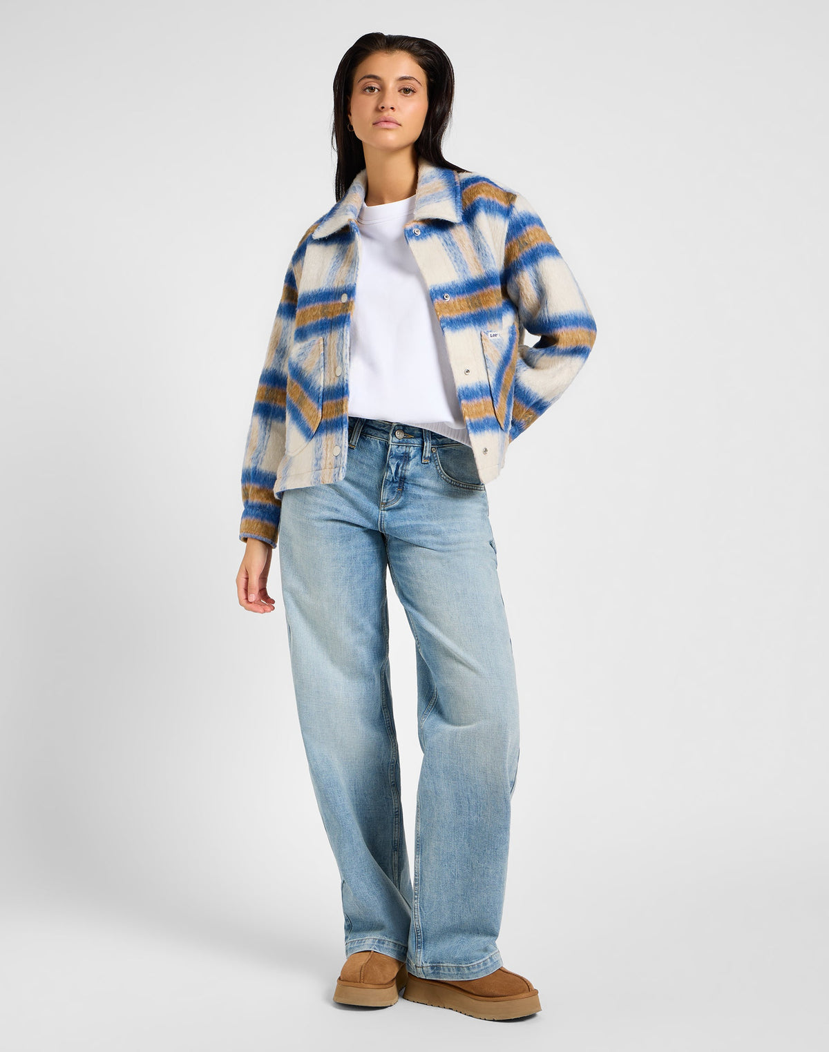 Cropped Wool Jacket in Midcentury