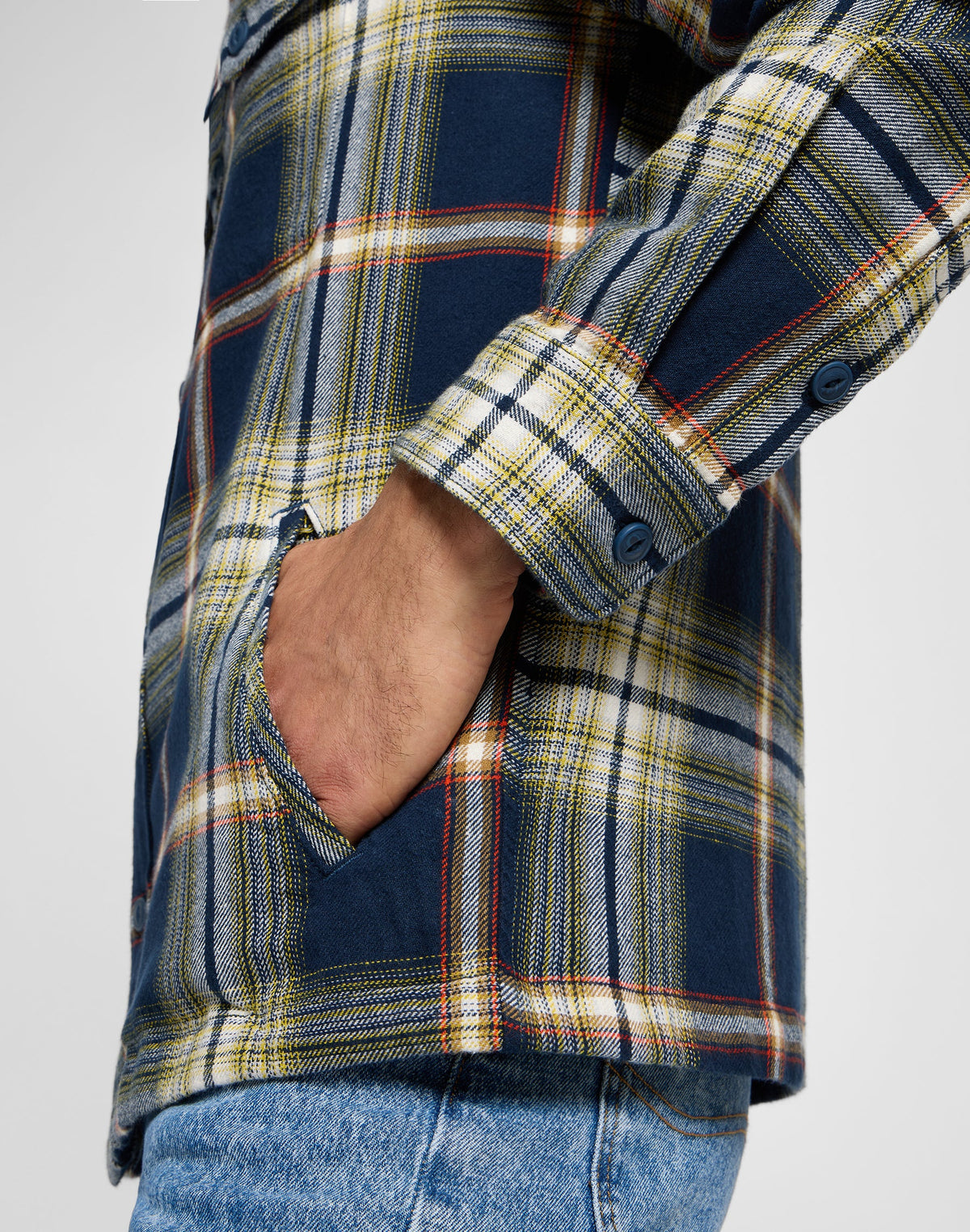 Flap Pocket Overshirt in Navy