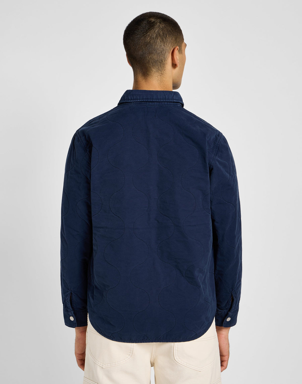 Quilted Shirt Jacket in Mood Indigo