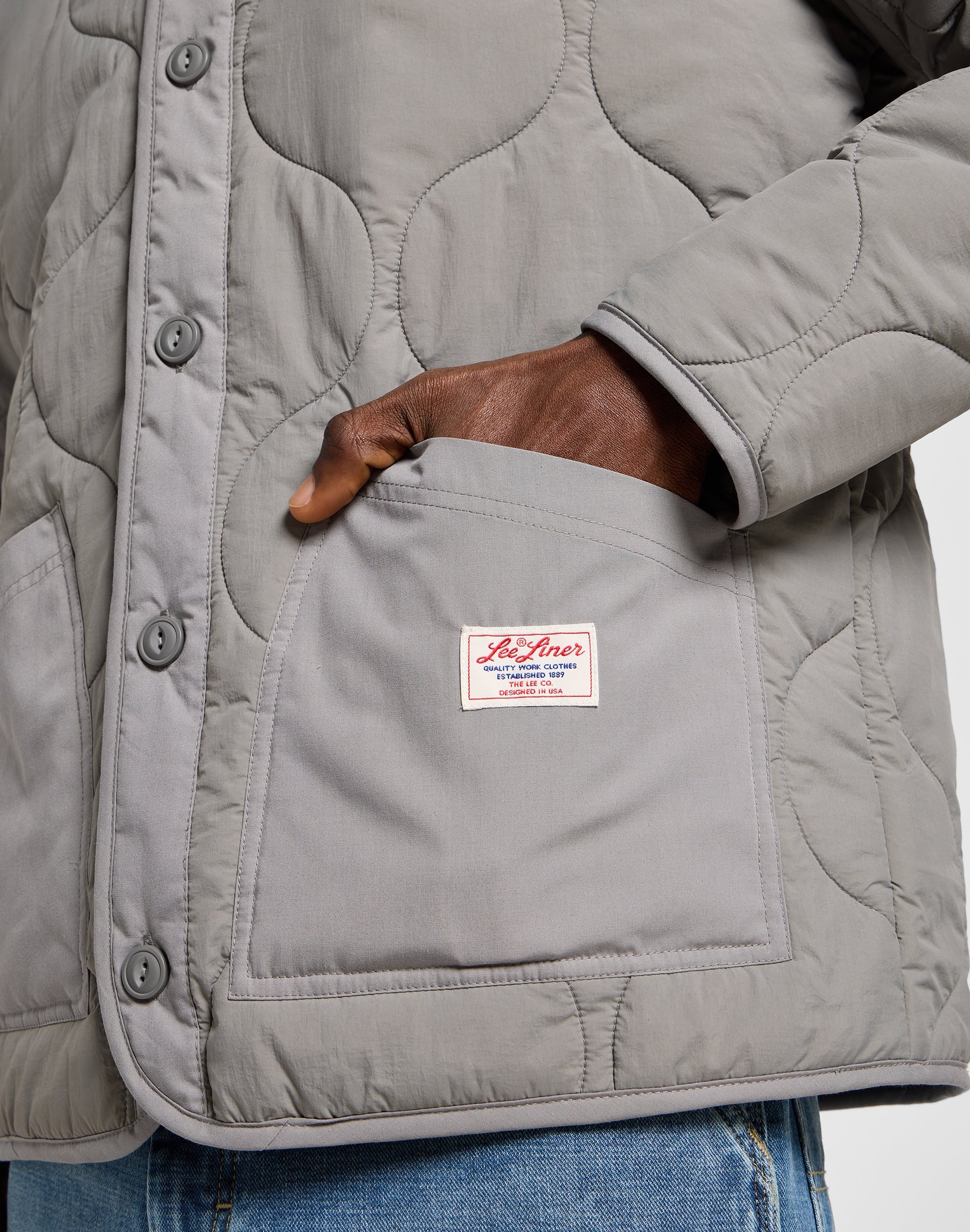 Quilted Liner Jacket in Hd Lee Gray