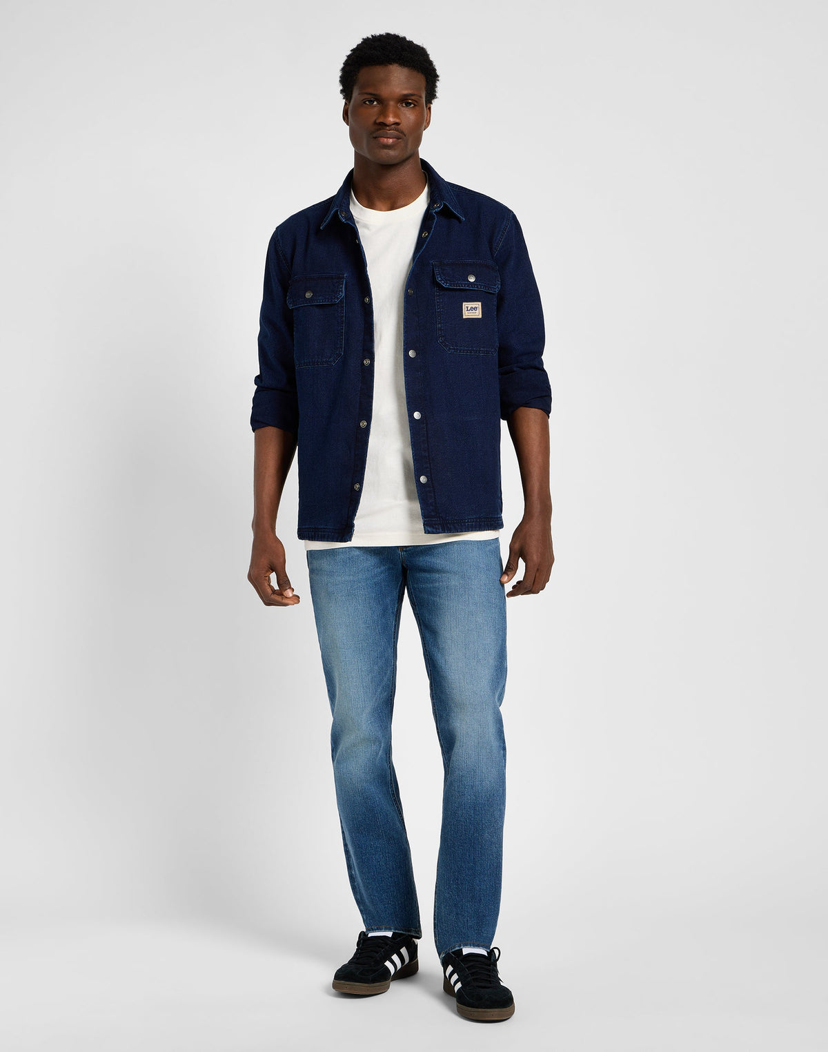 Workwear Overshirt in Medium Worn Wash