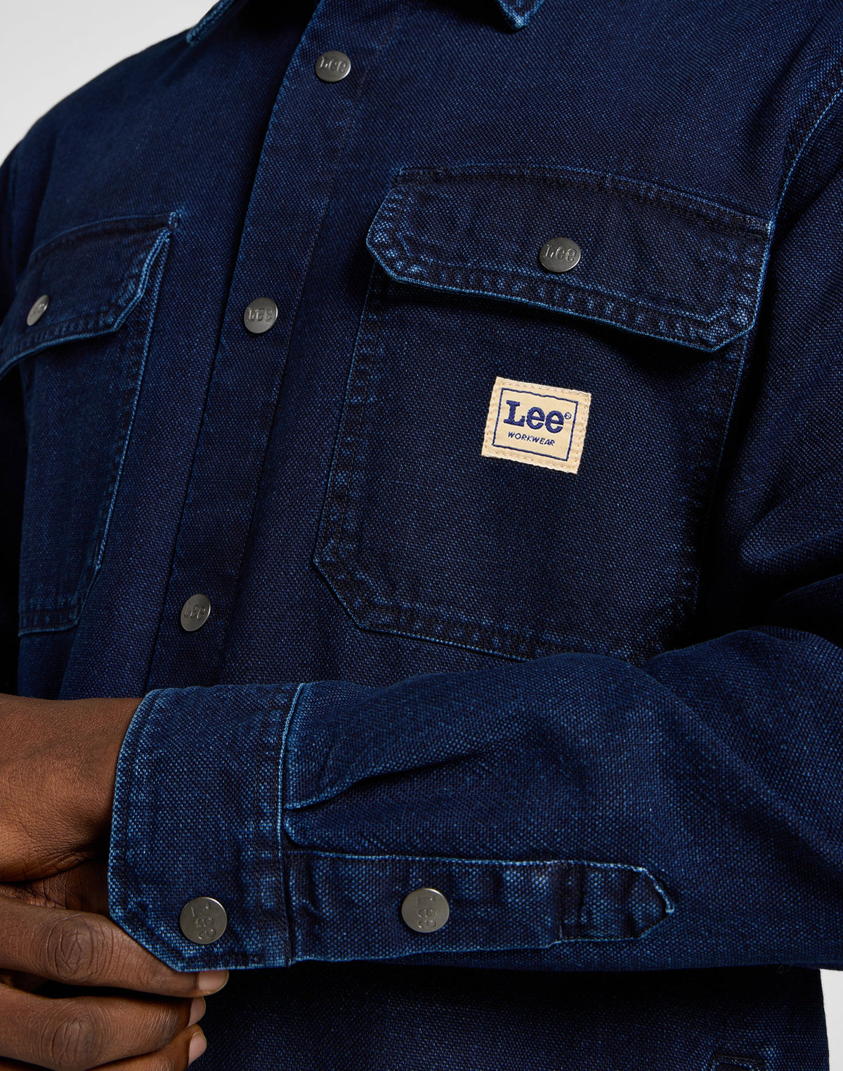 Workwear Overshirt in Medium Worn Wash