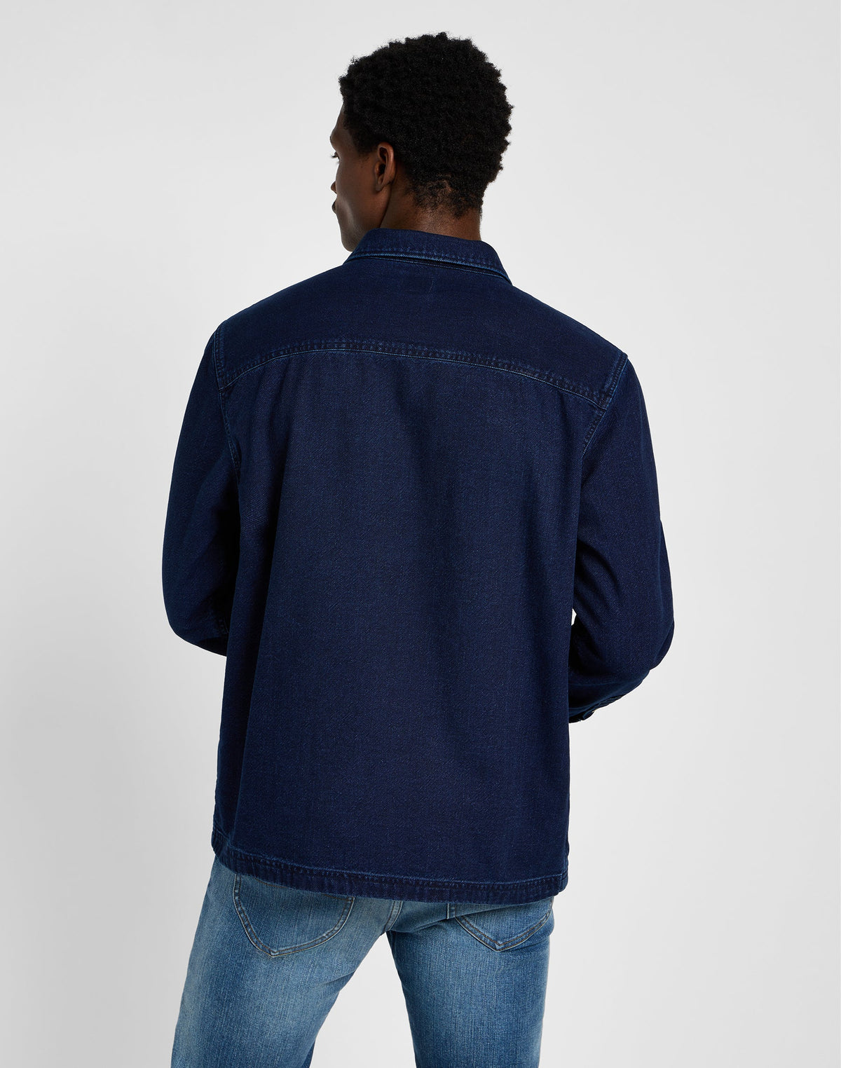 Workwear Overshirt in Medium Worn Wash