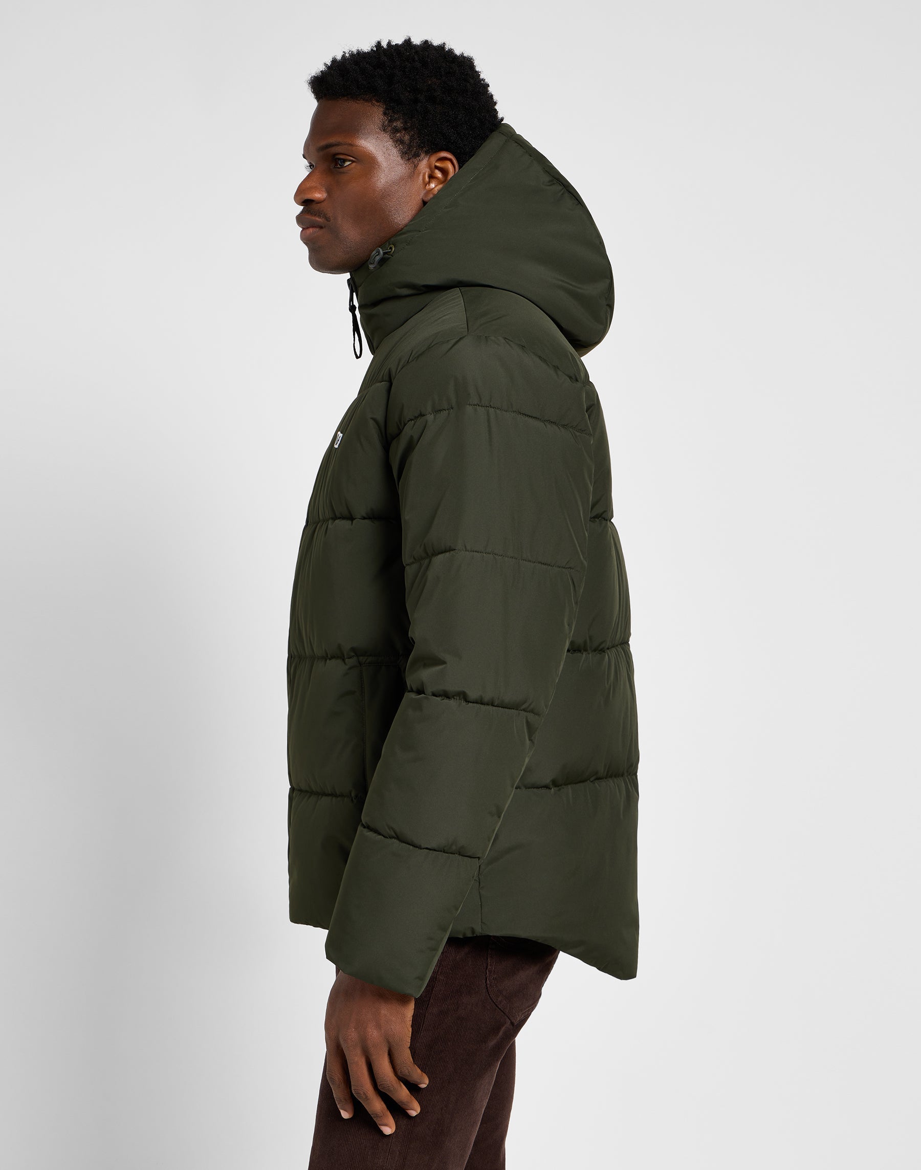 Puffer Jacket in Olive Night