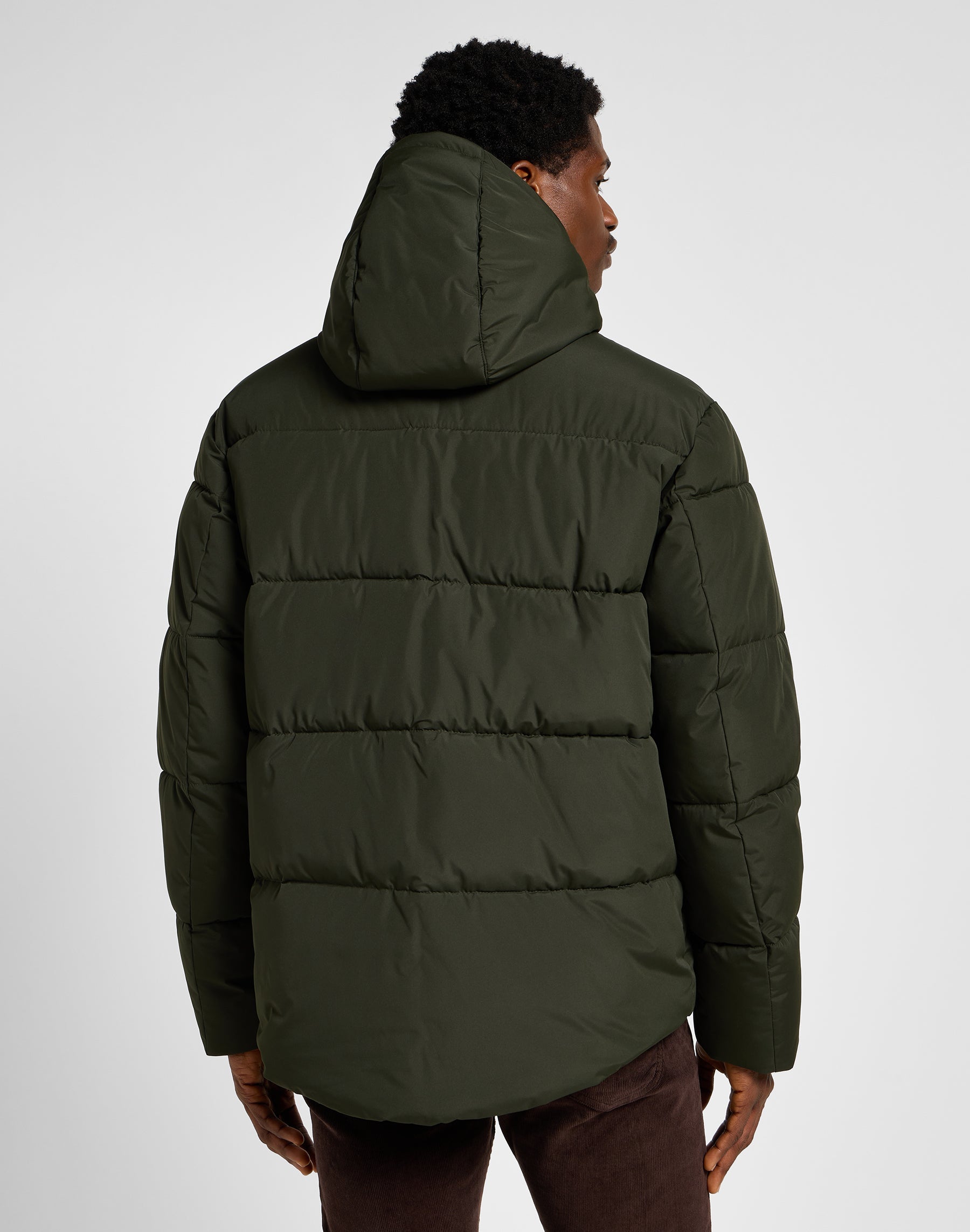 Puffer Jacket in Olive Night