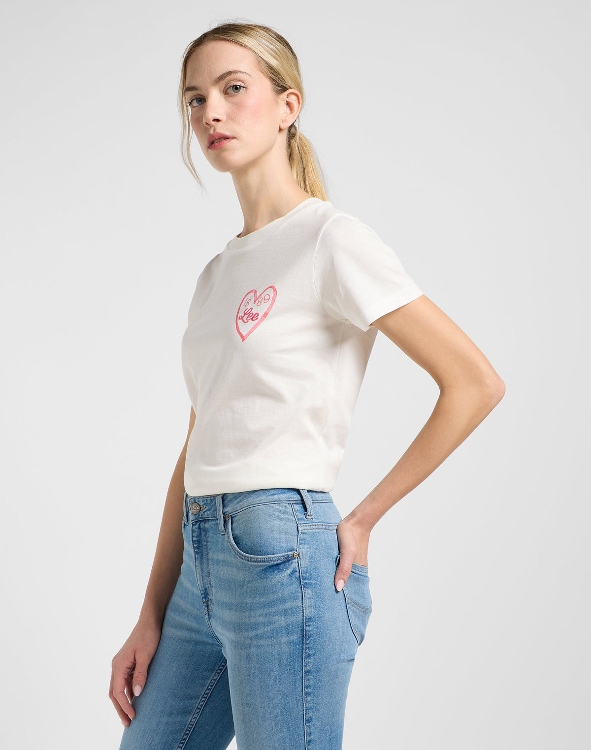 Small Logo Tee in Ecru