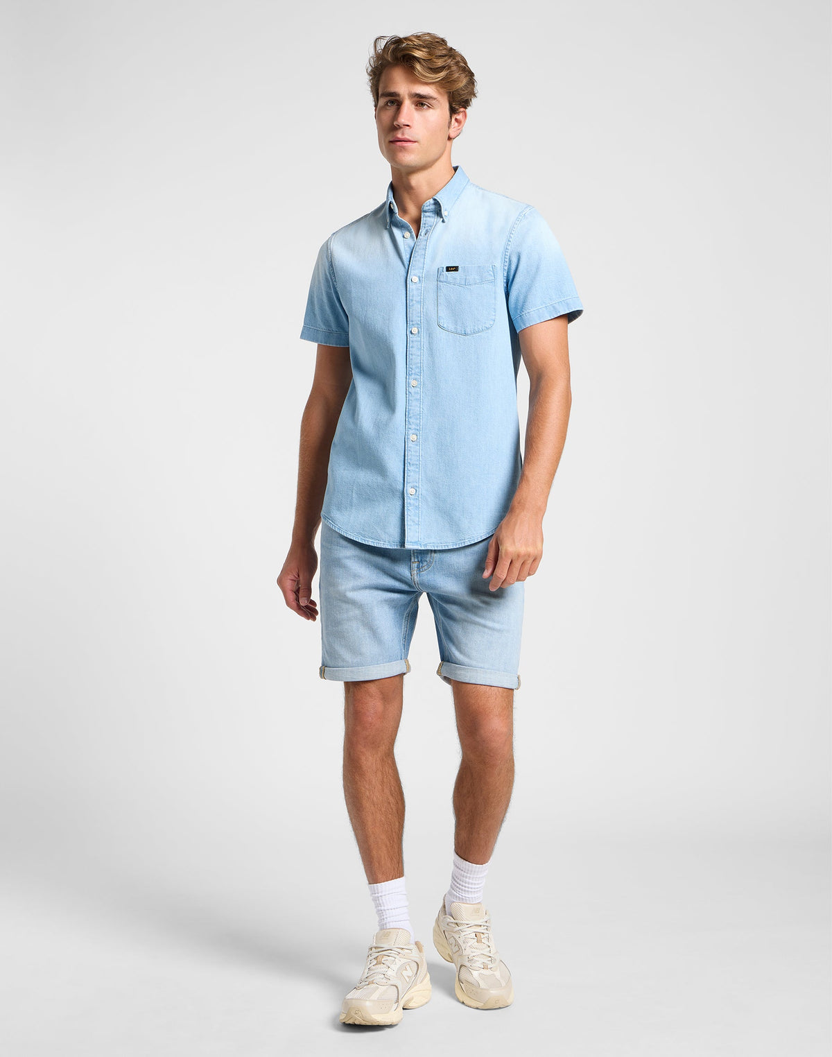 Lee Button Down Ss in Light Desert Wash