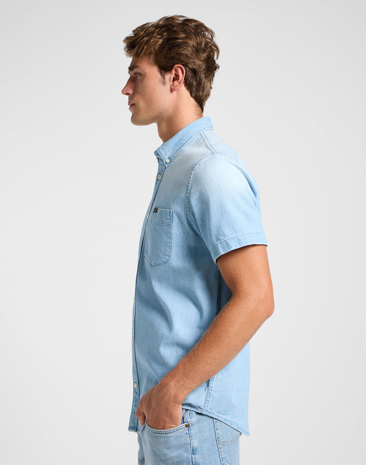 Lee Button Down Ss in Light Desert Wash
