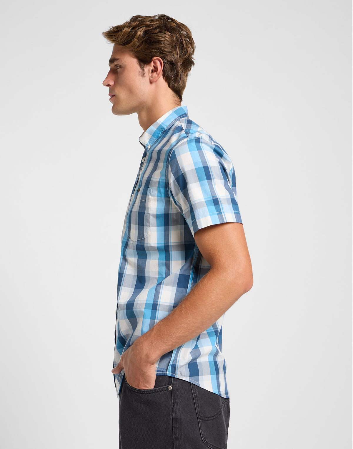 Lee Button Down Ss in Orion