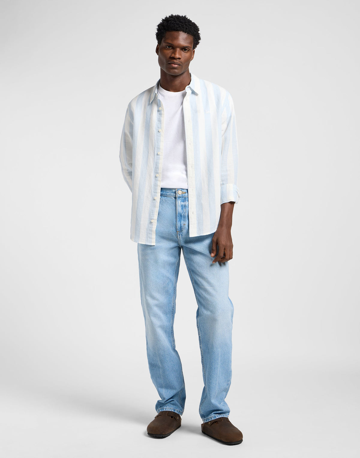 Patch Shirt in Shy Blue