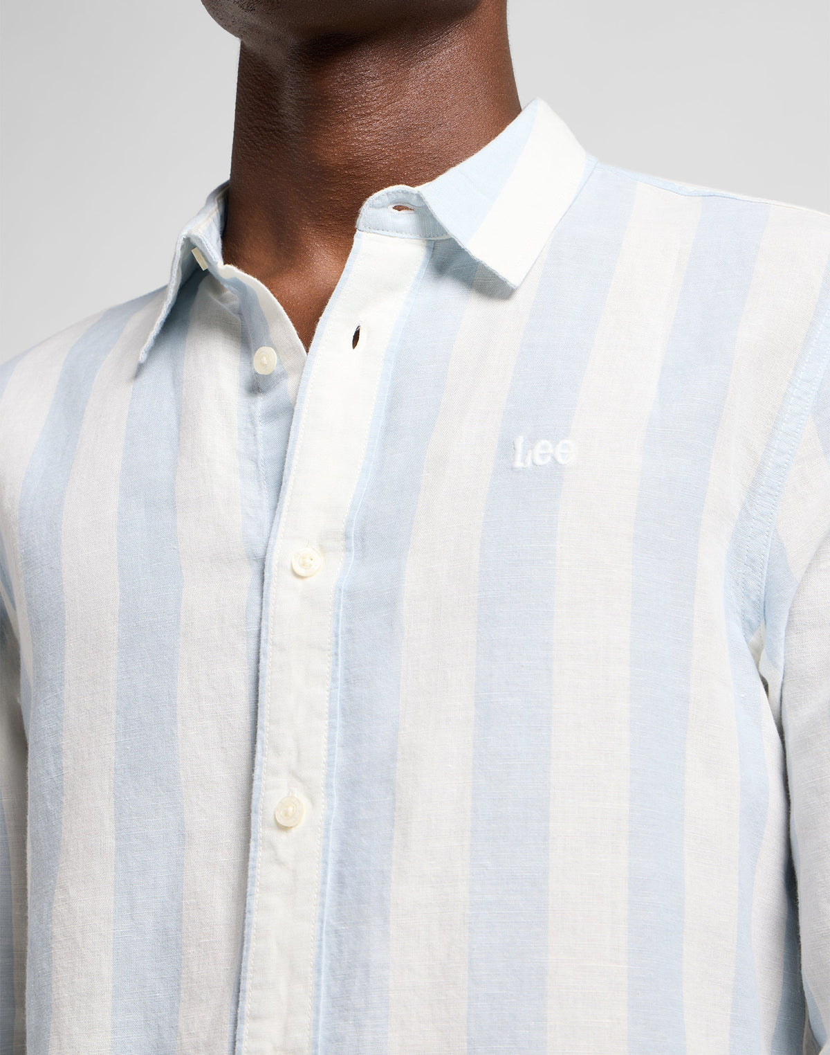Patch Shirt in Shy Blue