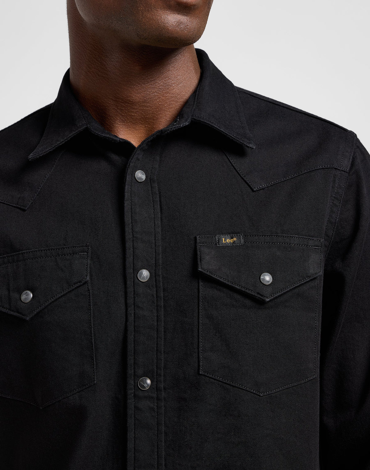 Regular Western Shirt in Black