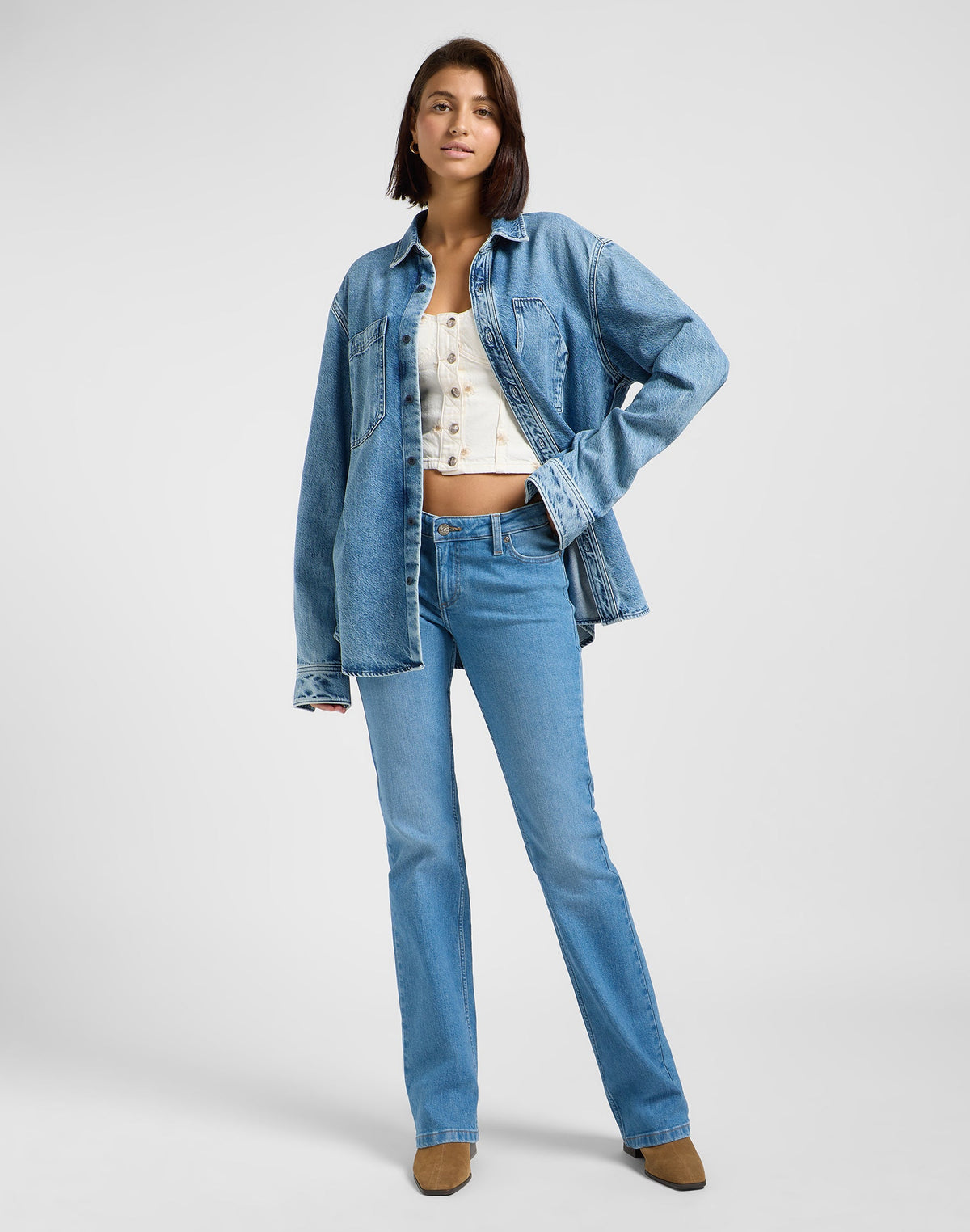 Engineer Overshirt in Blue Meadow Wash