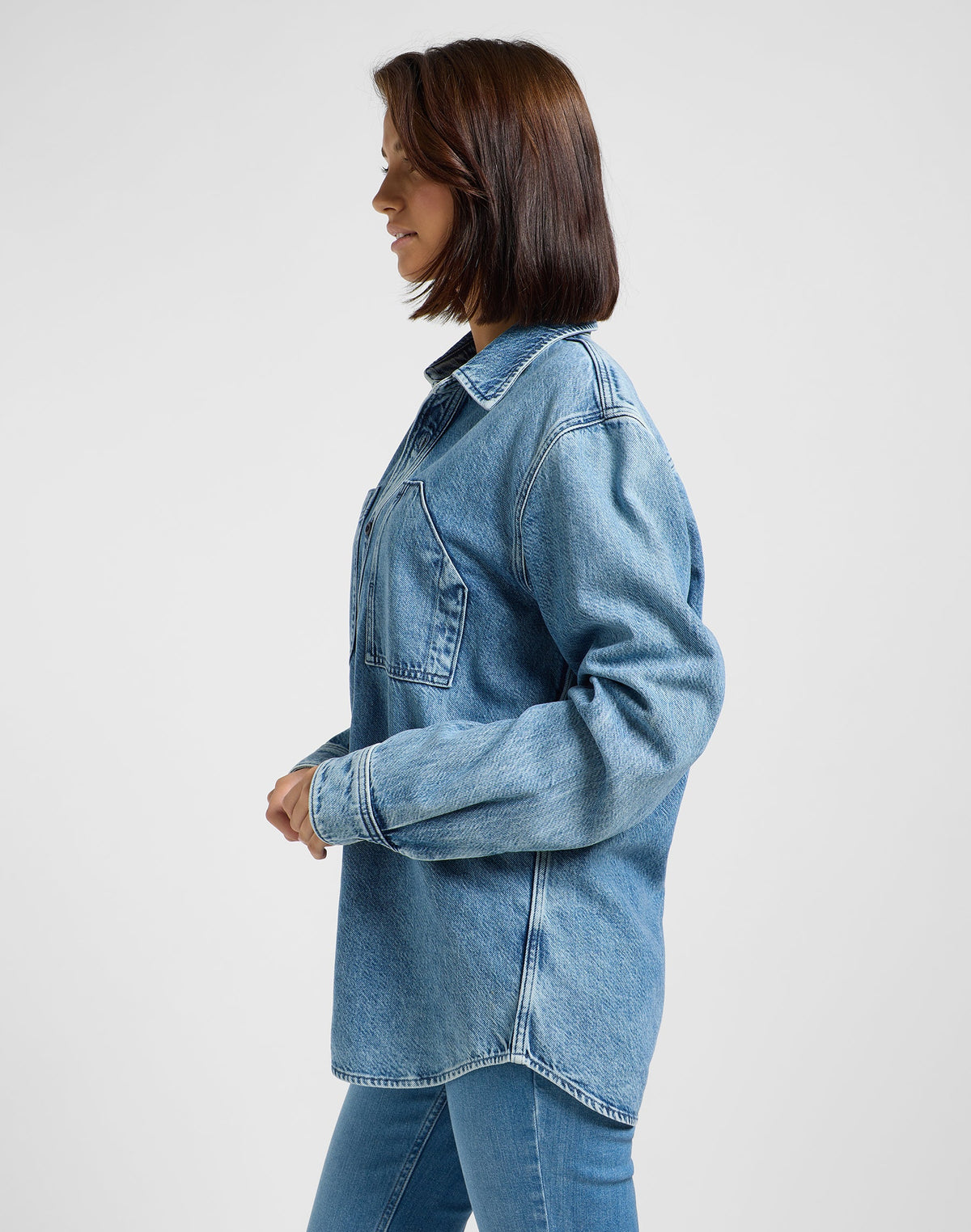 Engineer Overshirt in Blue Meadow Wash