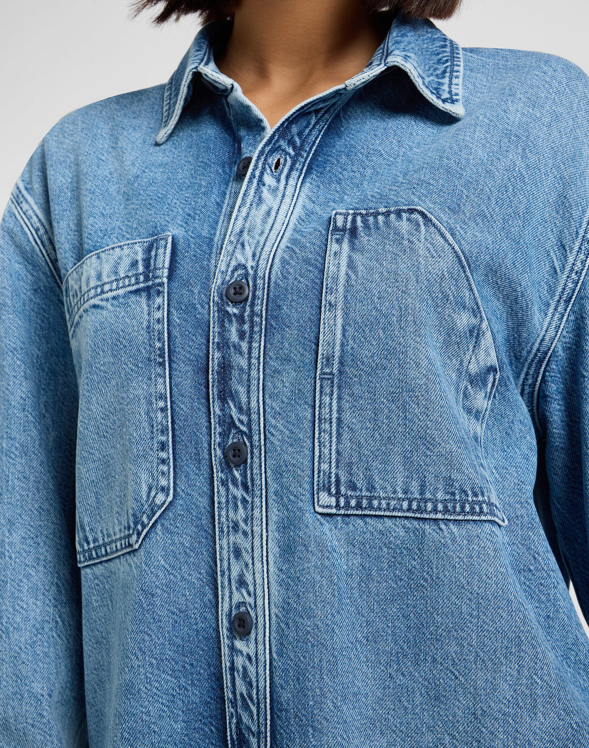 Engineer Overshirt in Blue Meadow Wash