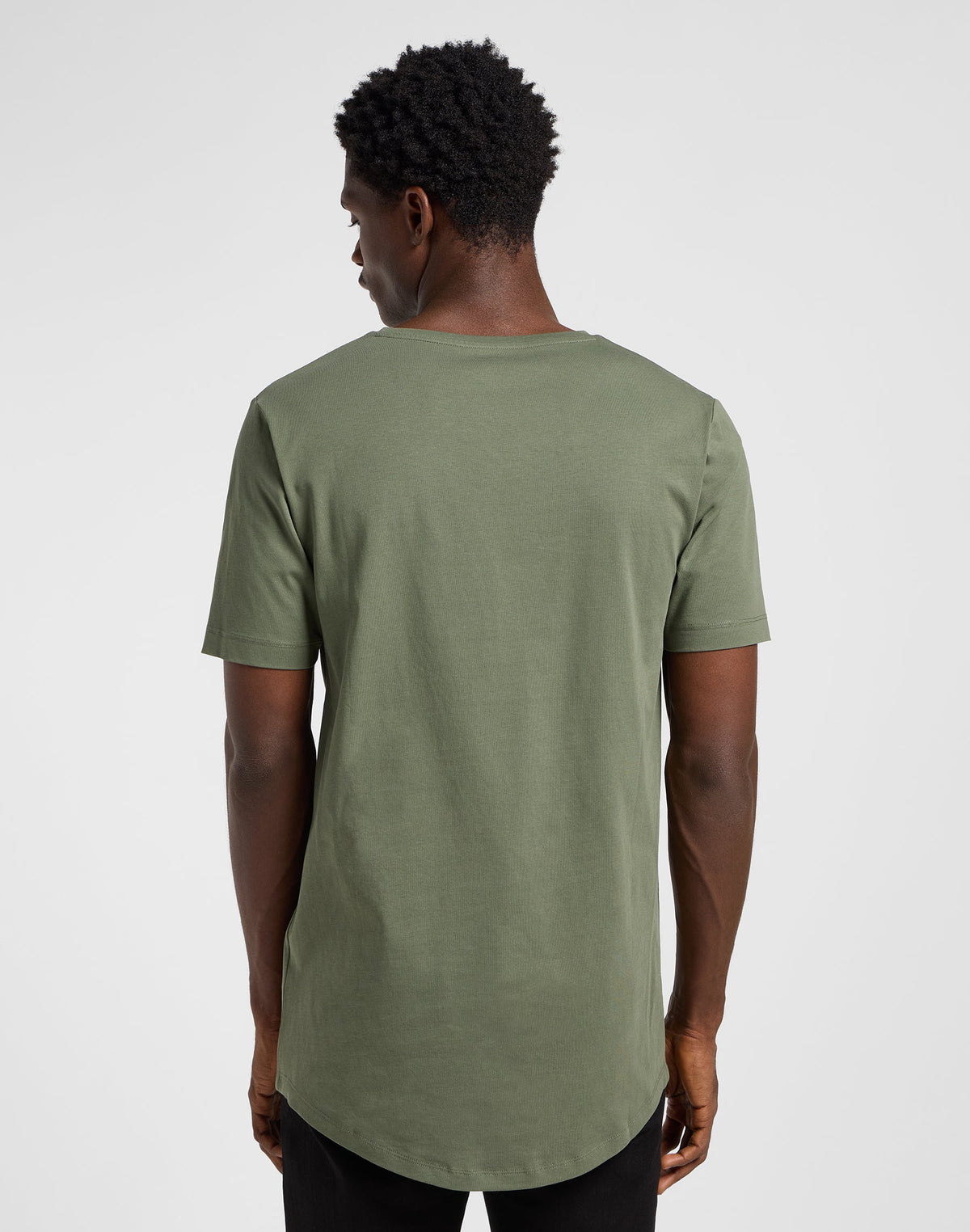 Shaped Tee in Olive Grove