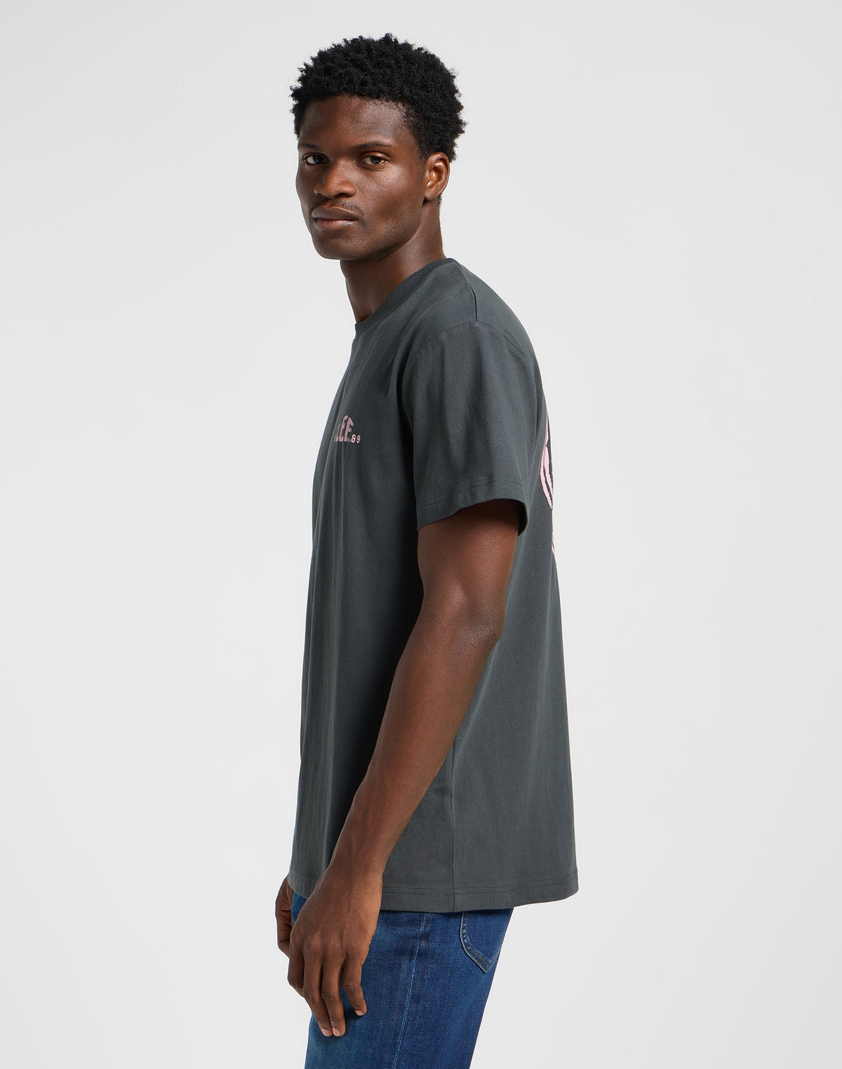 Regular Logo Tee in Washed Black