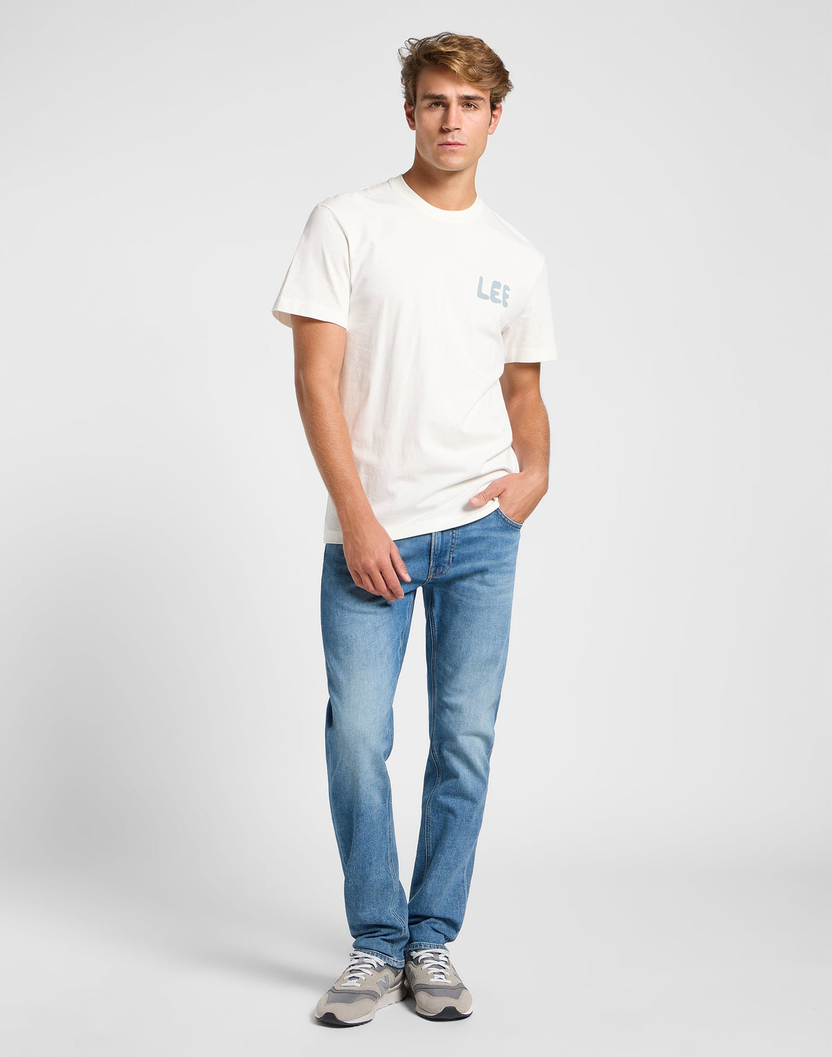 Relaxed Graphic Tee in Ecru