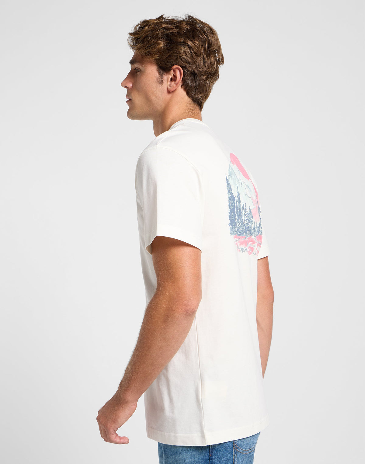 Relaxed Graphic Tee in Ecru