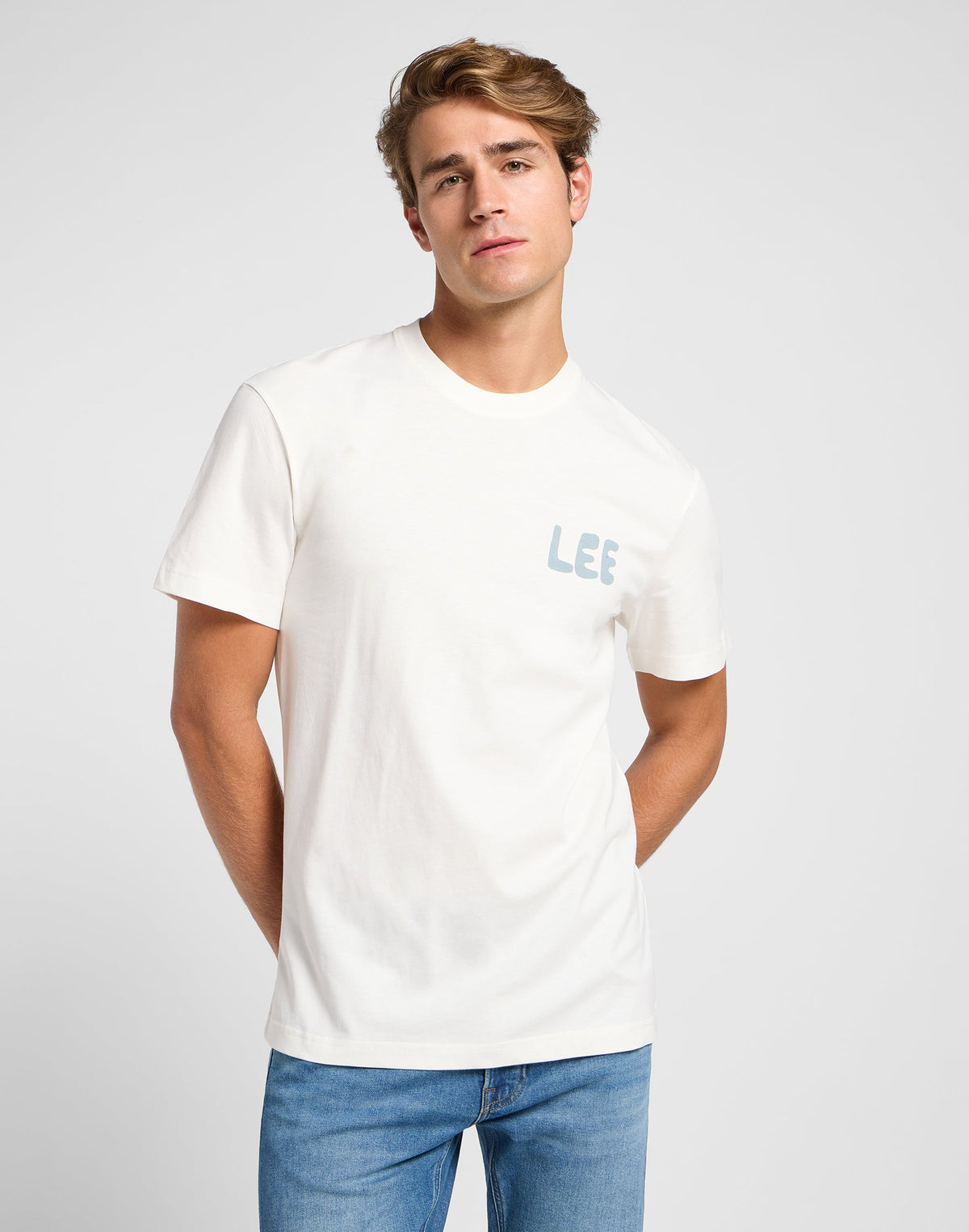 Relaxed Graphic Tee in Ecru