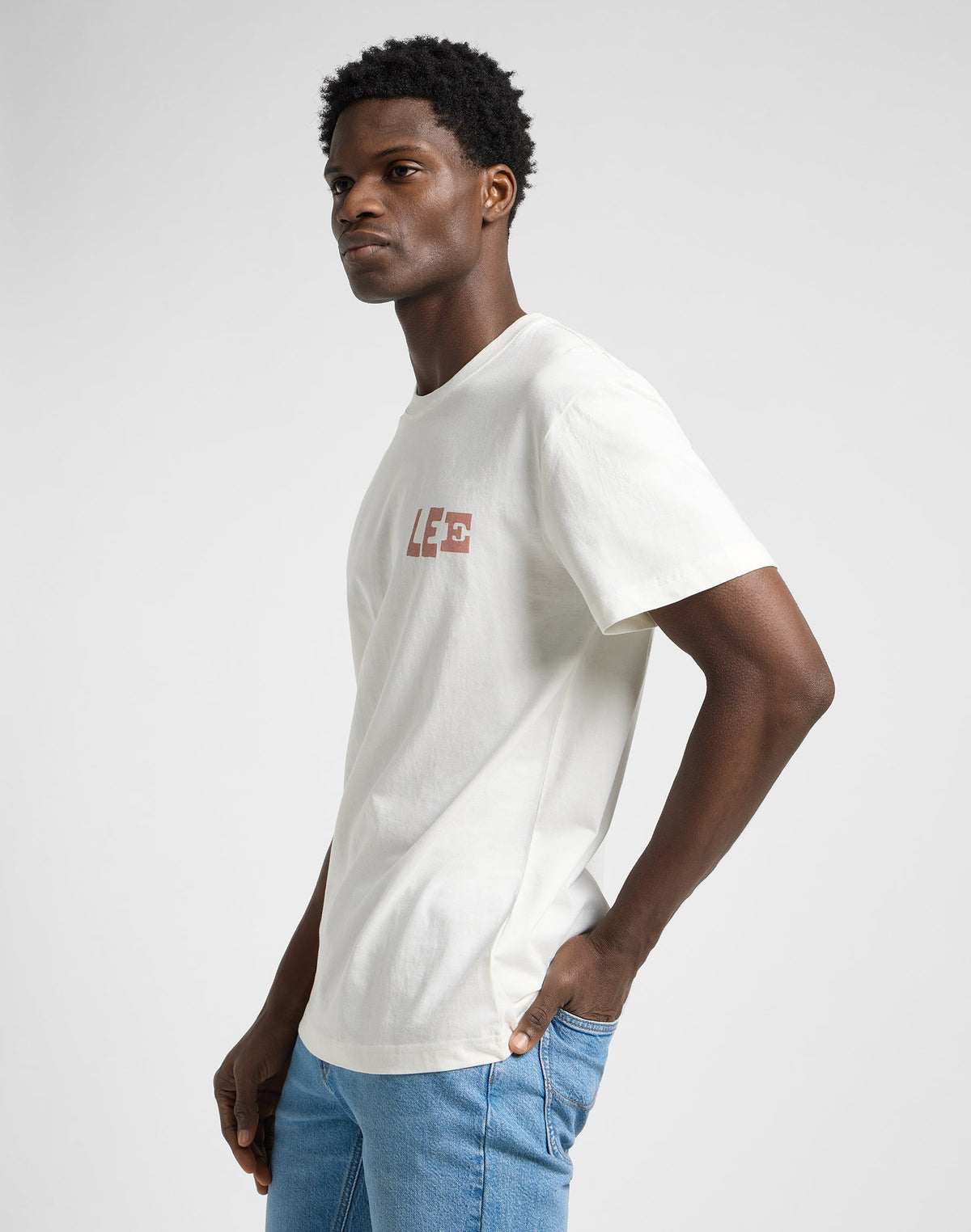Relaxed Graphic Tee in Ecru