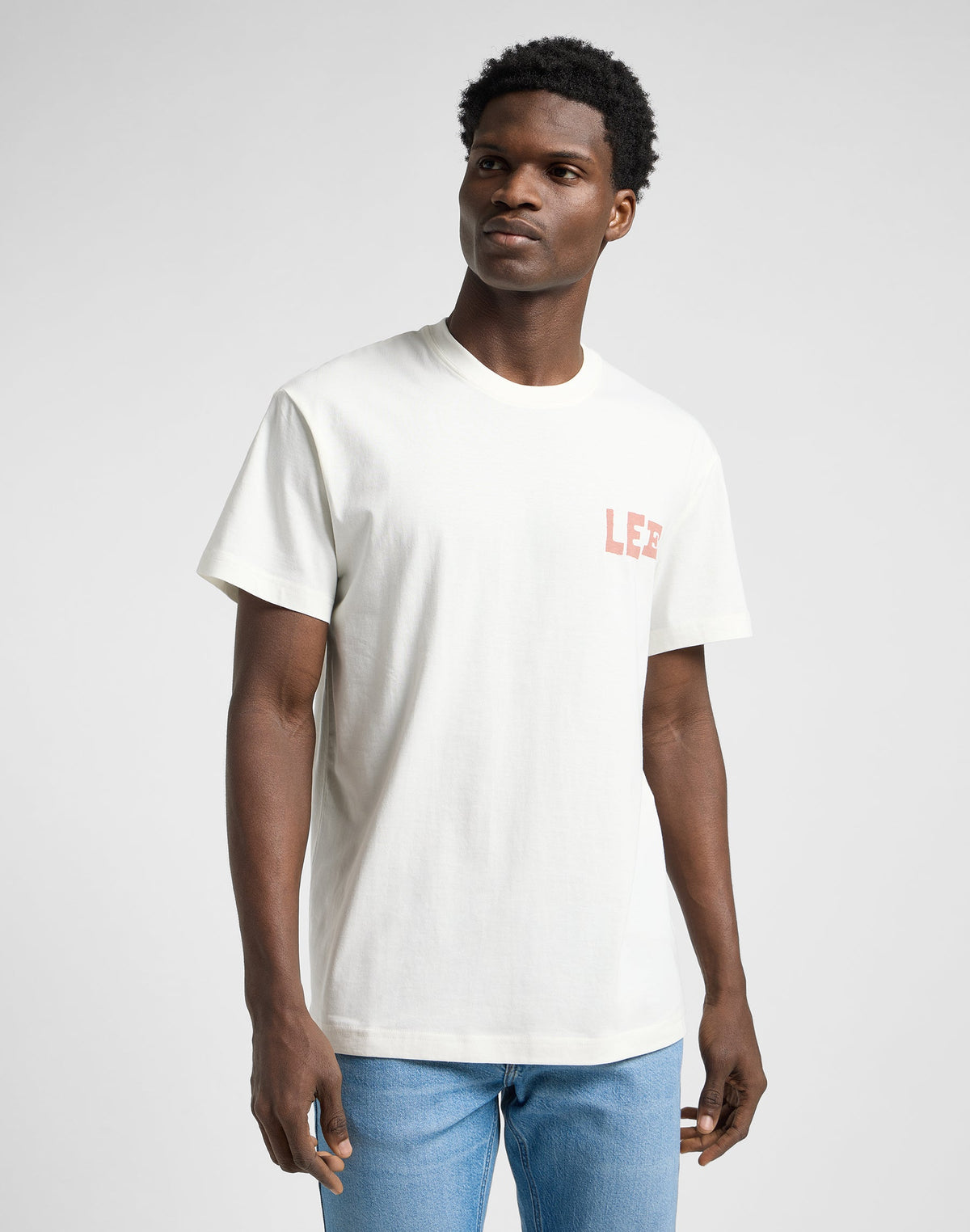 Relaxed Graphic Tee in Ecru