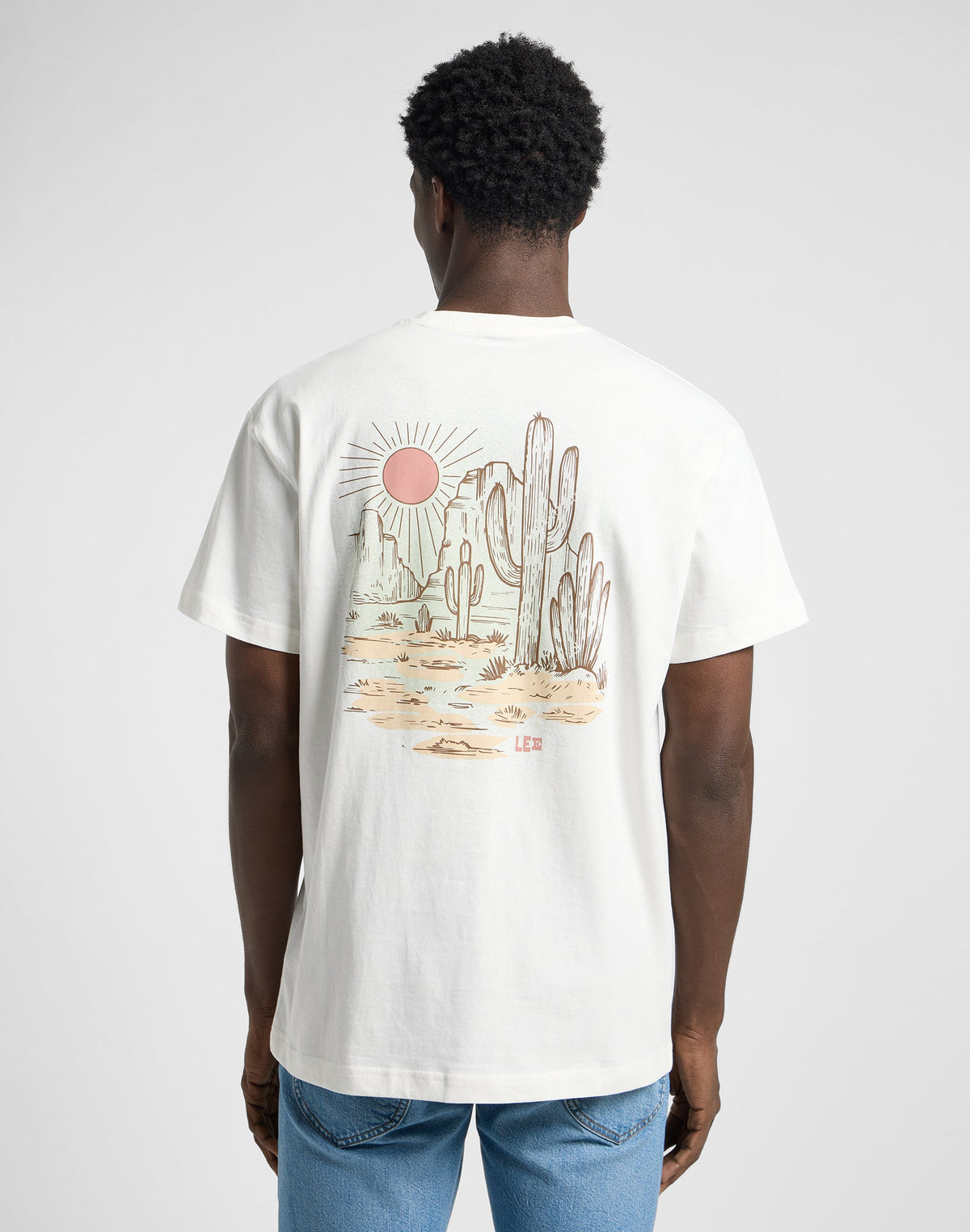Relaxed Graphic Tee in Ecru