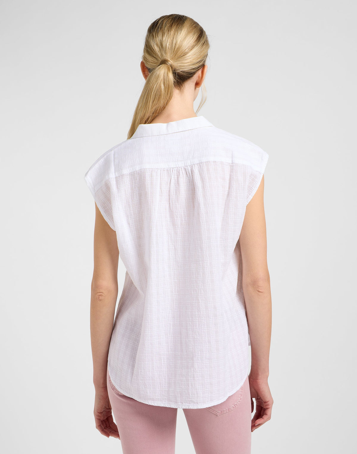 Cap Sleeve Shirt in Bright White
