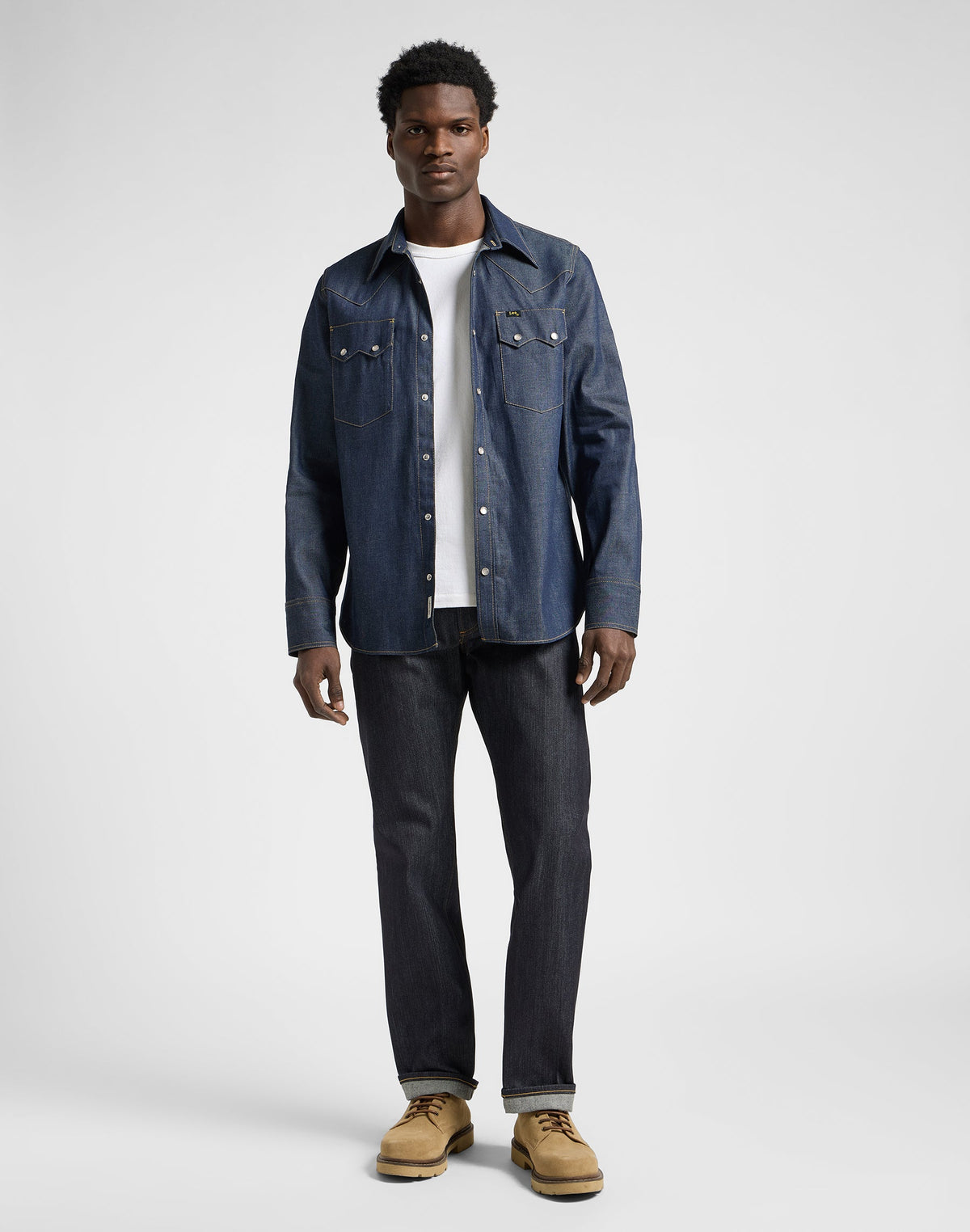 101 50S Western Shirt in Dry Blue